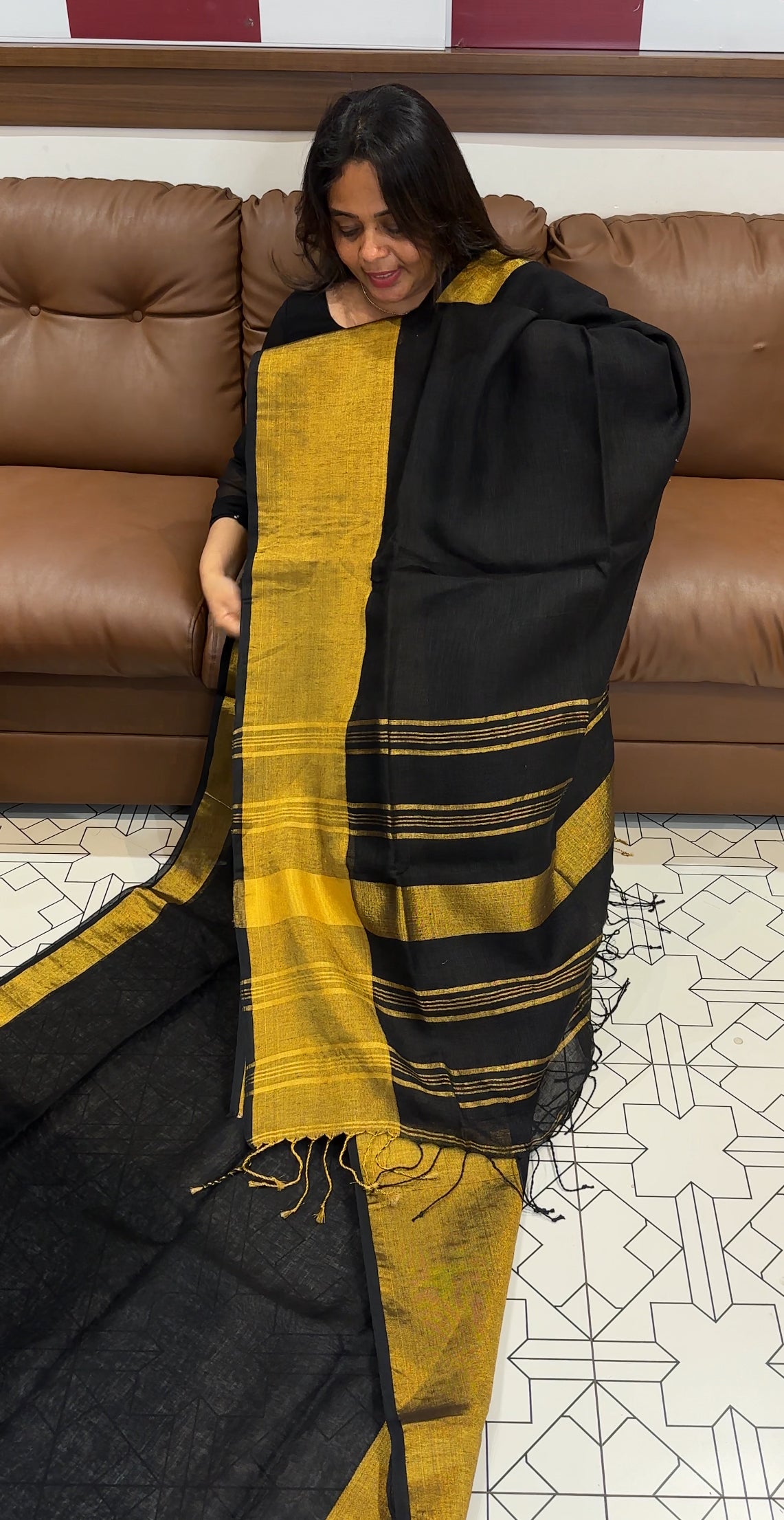 LINEN SAREES - IHA 26283