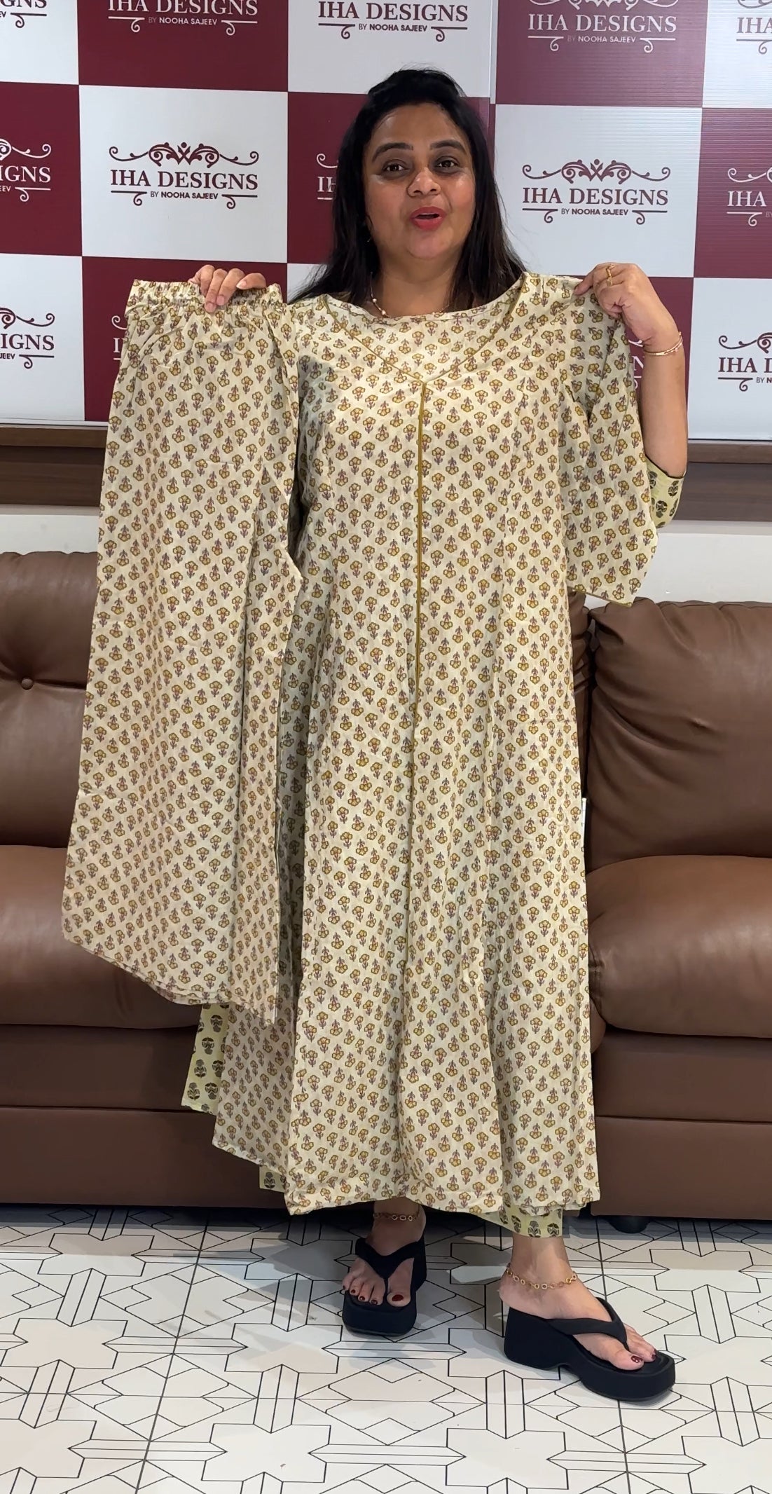 IHA'S IN-HOUSE COTTON PRINTED CO-ORDS SETS - IHA 27863