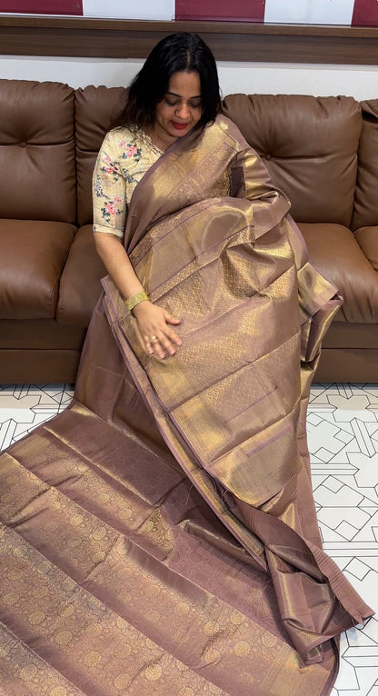 SEMI BROCADE SAREE - IHA 19981