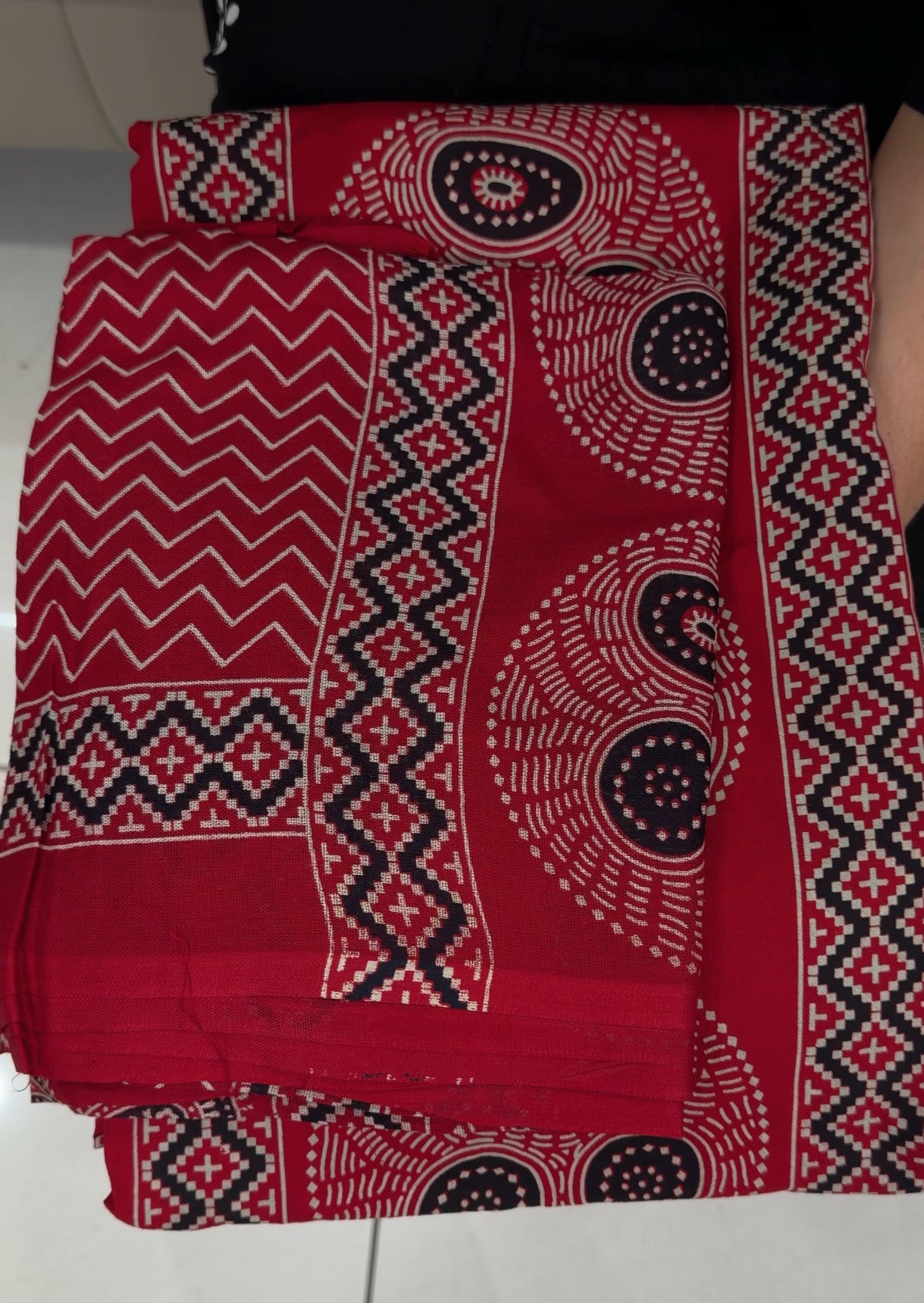 AJRAKH PRINTED UNSTITCHED SALWAR SUITS - IHA 29183