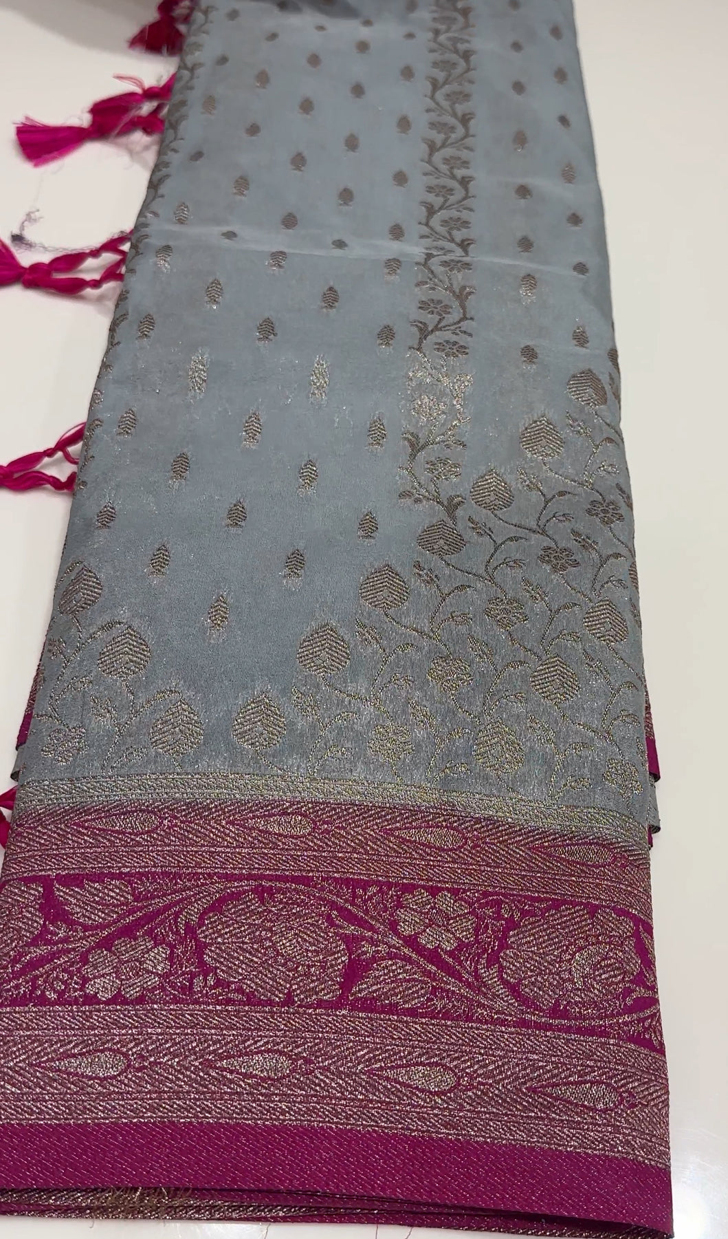 SEMI BANARASI SAREES - IHA 16800