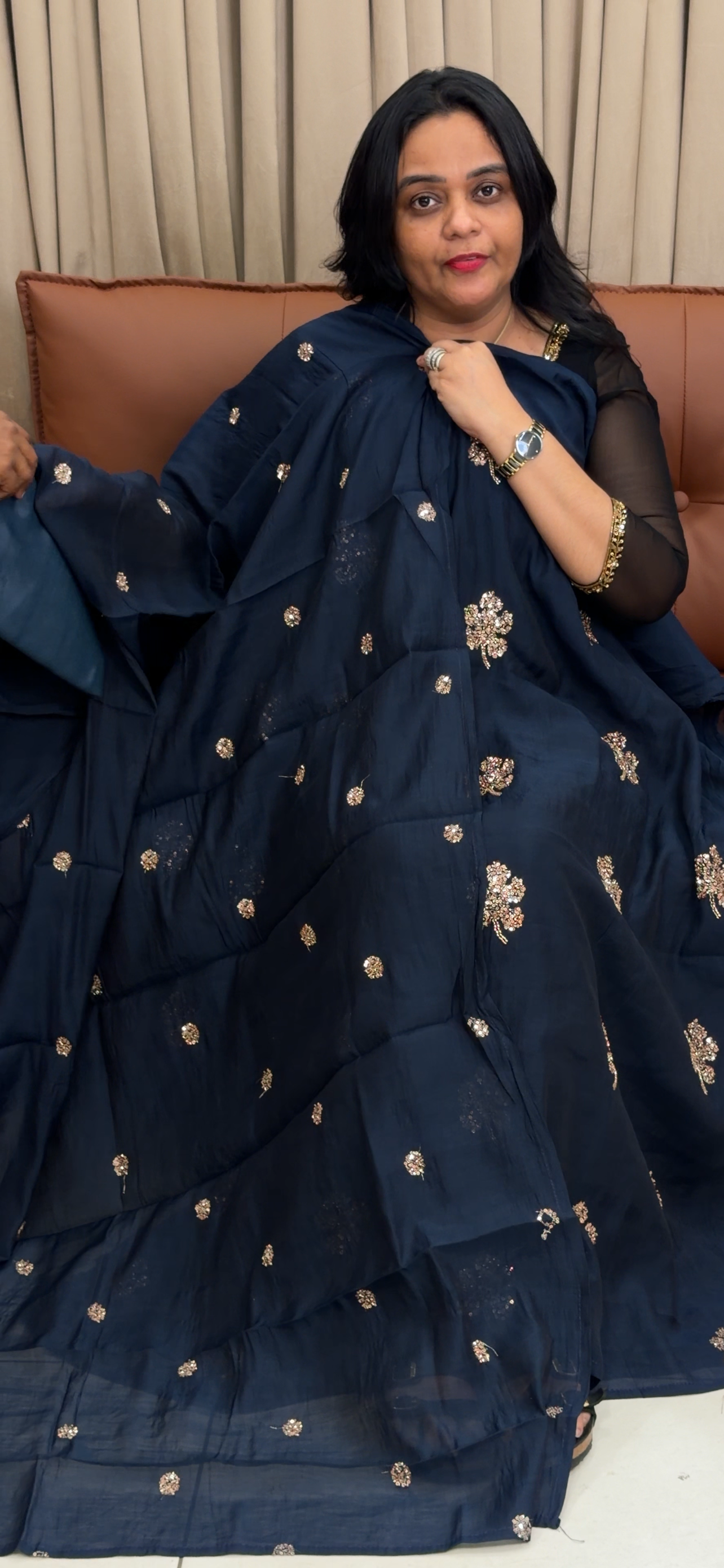 MALAI CHANDERI UNSTITCHED SALWAR SUITS - IHA 35051