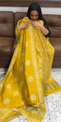 SEMI MODAL PRINTED UNSTITCHED SALWAR SUITS - IHA 18957