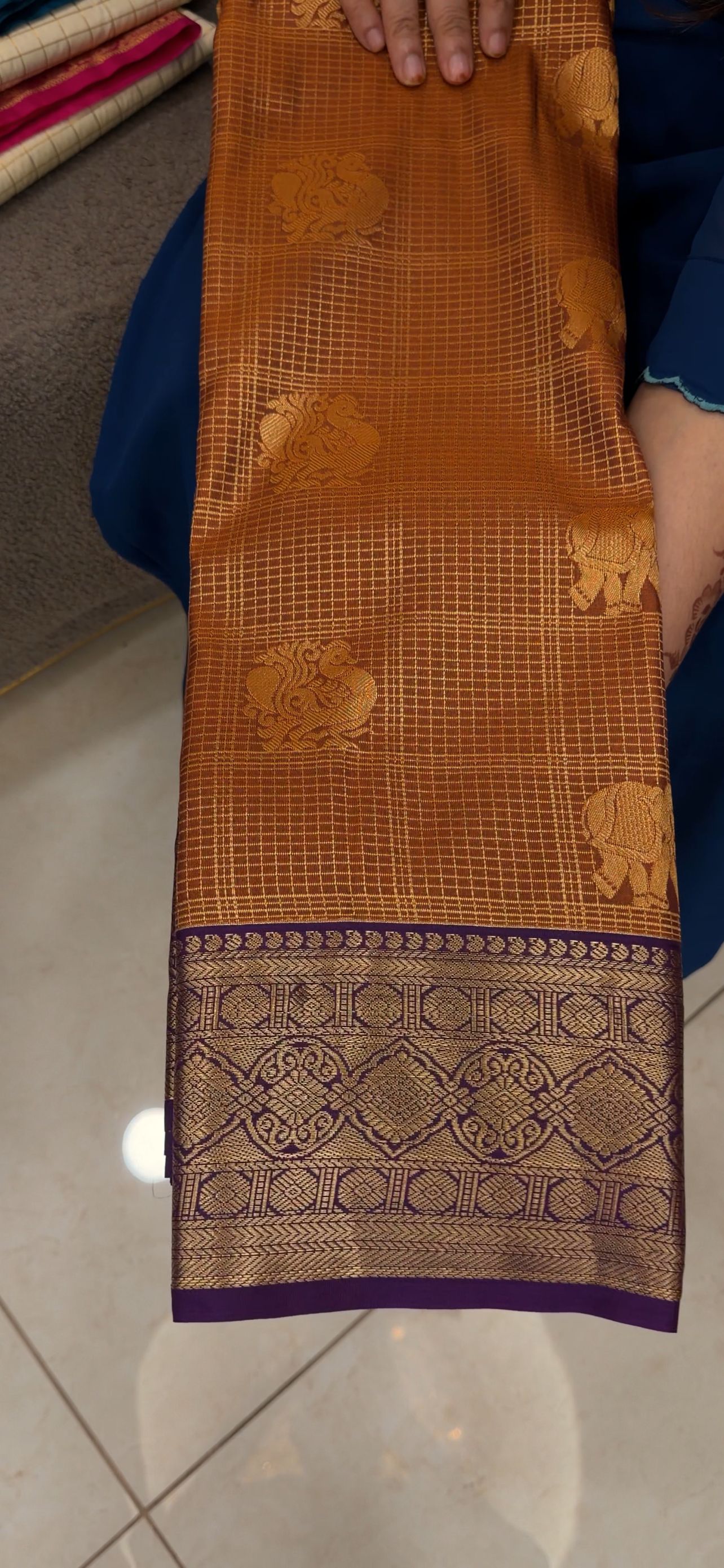 SEMI KANCHIPURAM SAREES -  IHA 33084