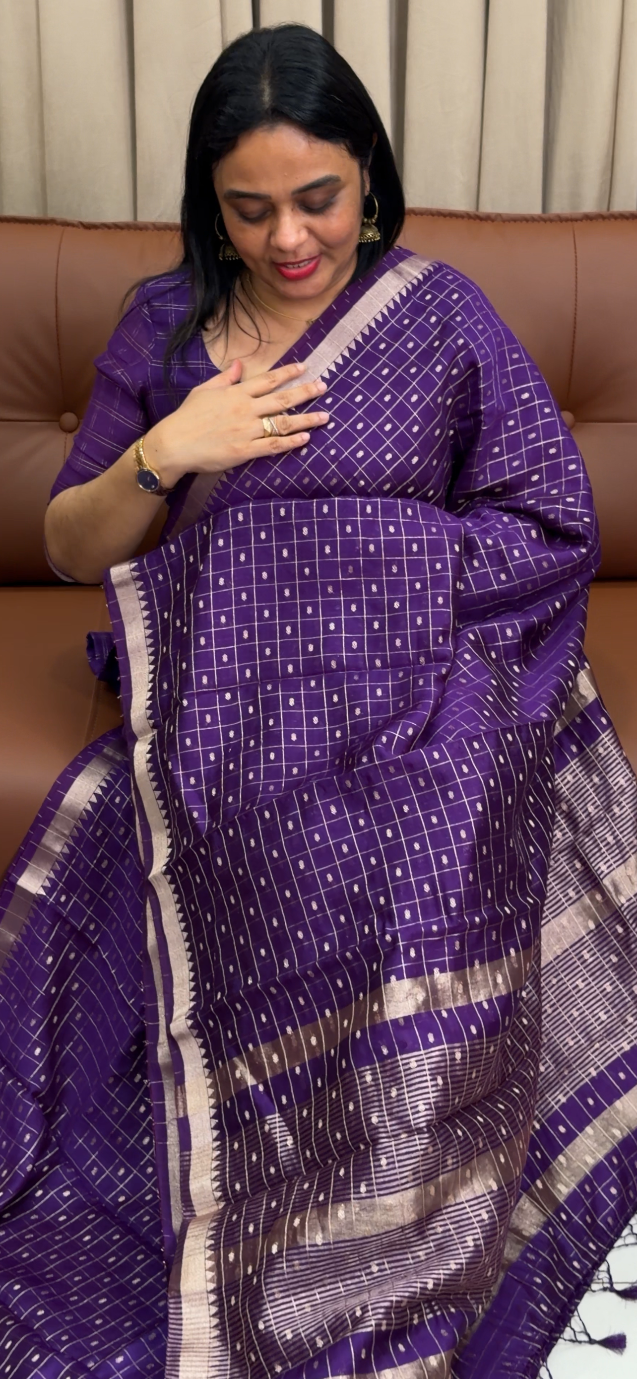 MUL CHANDERI SAREES - IHA 33876