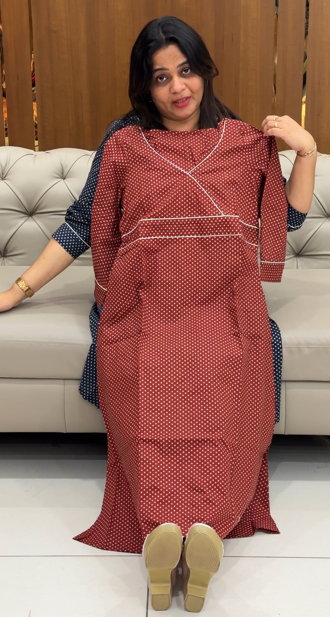 IHA'S IN-HOUSE COTTON LONG FROCKS - IHA 28361