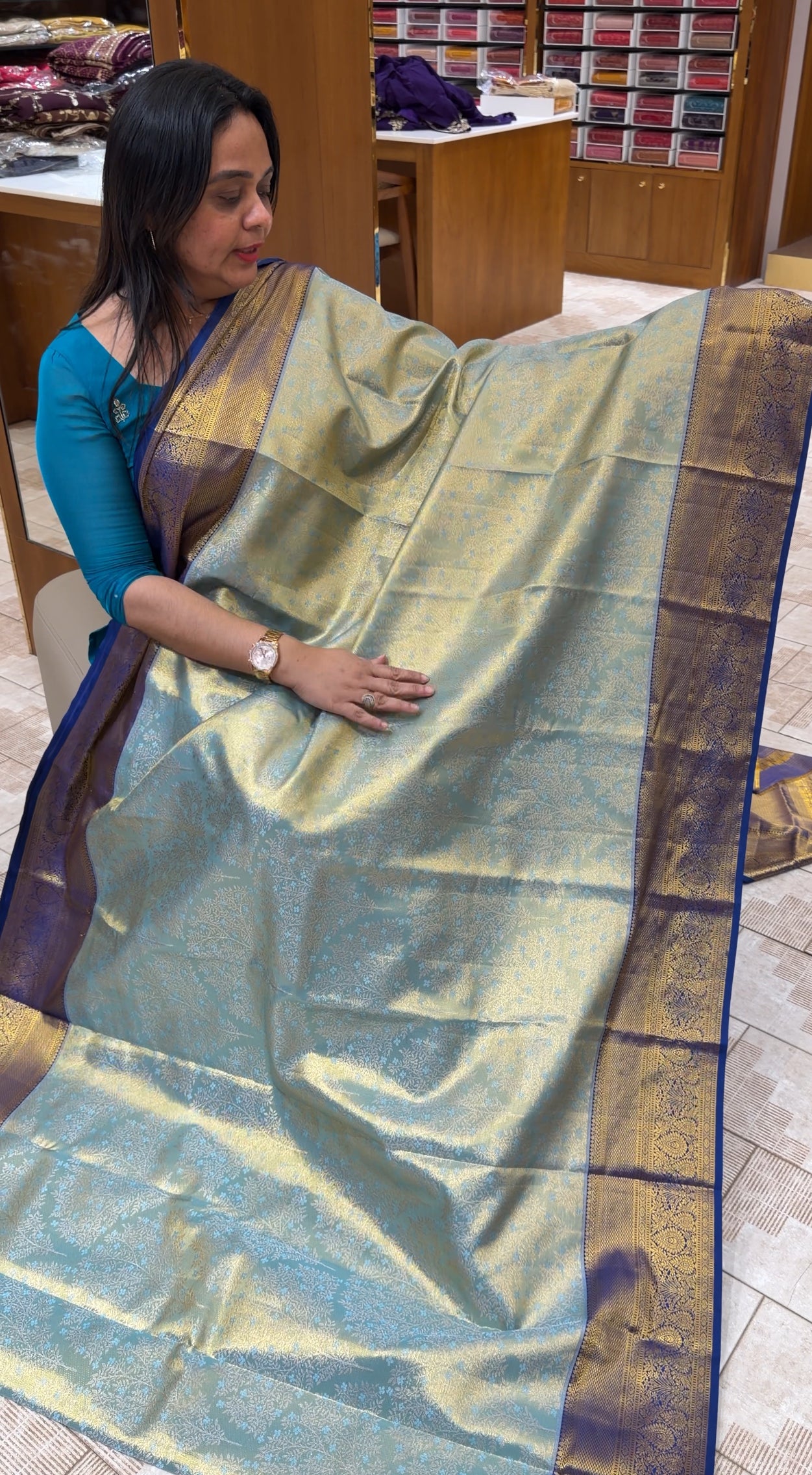 DESIGNER KANCHIPURAM SILK SAREES - IHA 28736