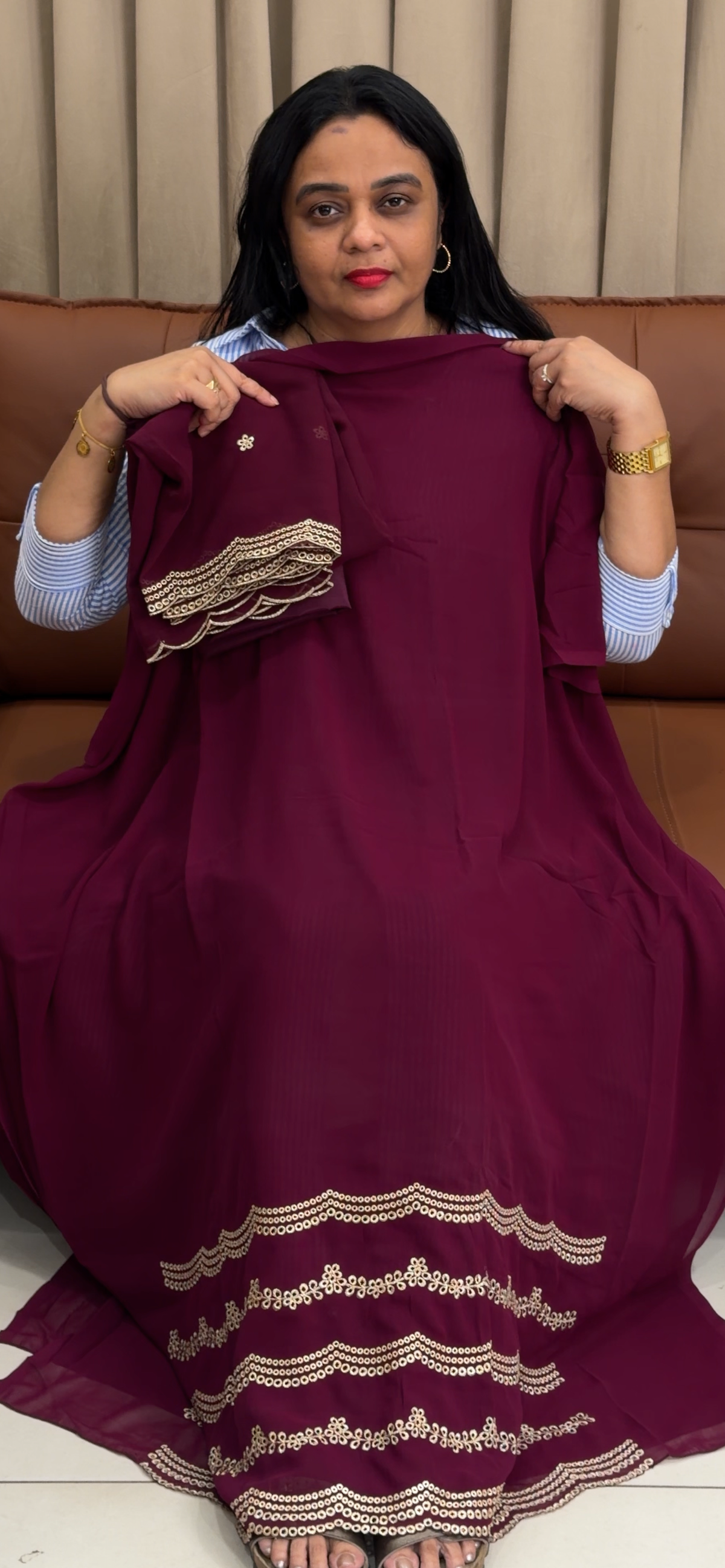FAUX GEORGETTE UNSTITCHED SALWAR SUITS - IHA 35900