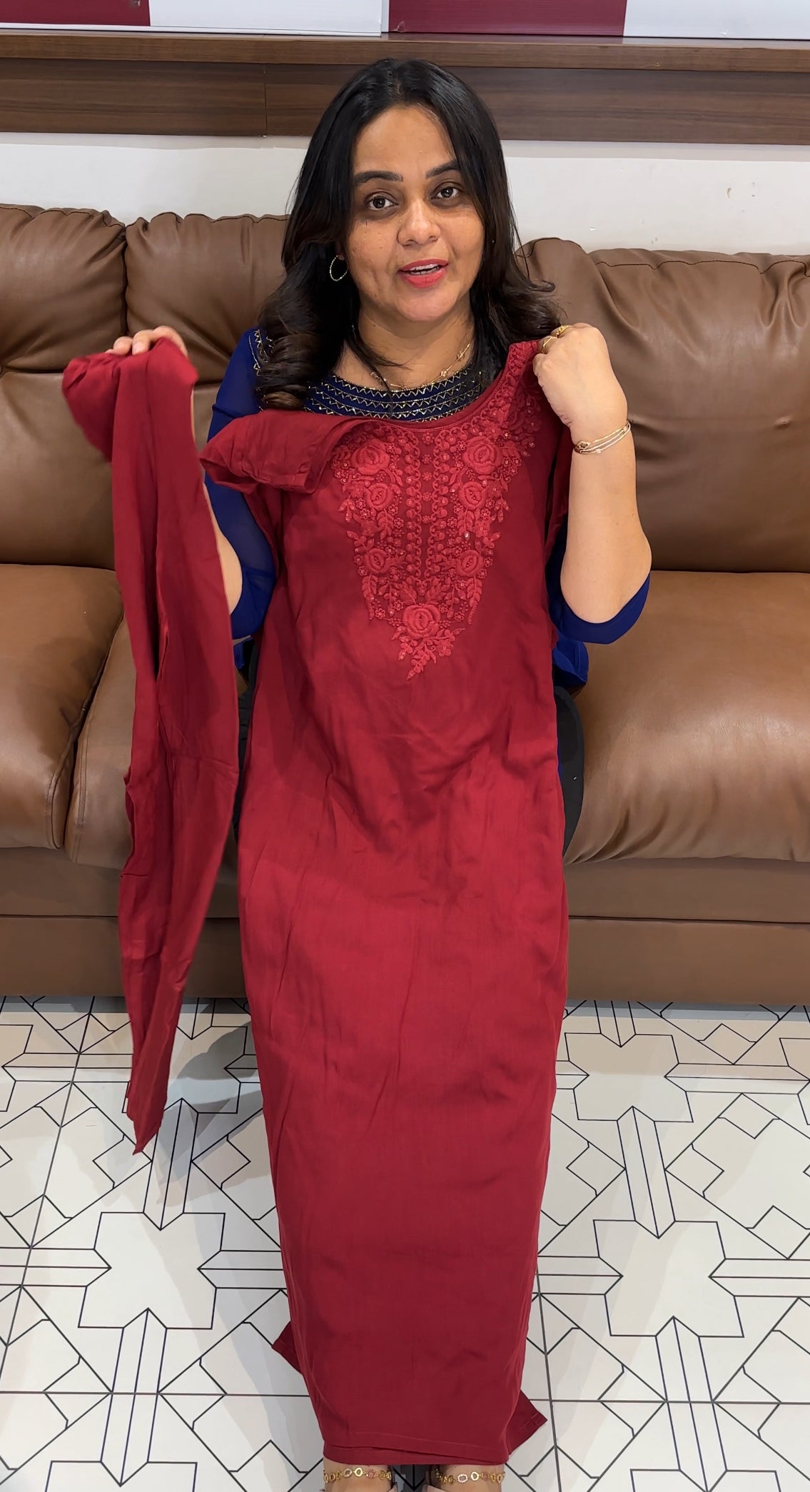 COTTON RAYON TOP AND BOTTOM - IHA 28191