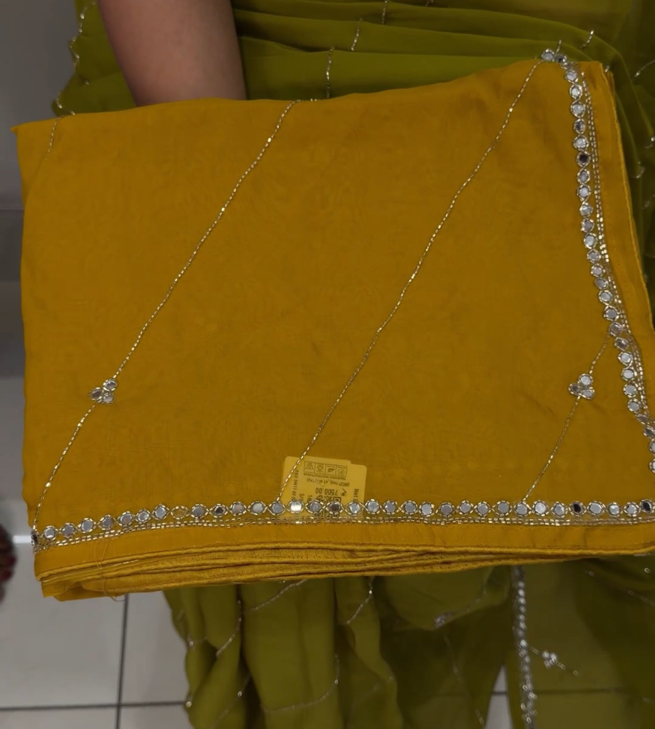 HAND WORKED ORGANZA SAREES - IHA 30810