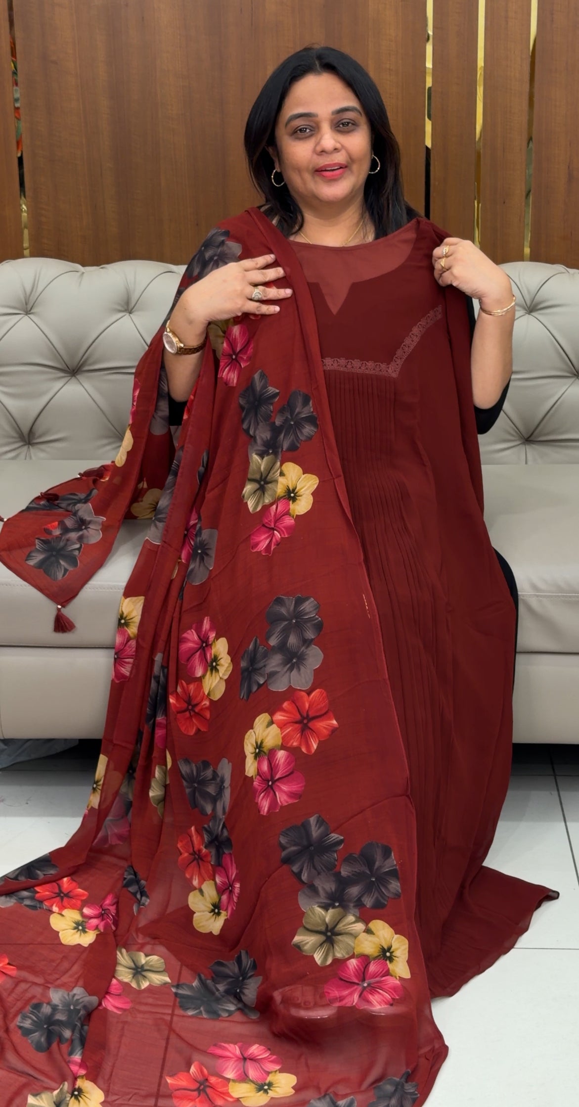 IHA'S IN-HOUSE DESIGNER ALINE TOP AND DUPATTA - IHA 29335