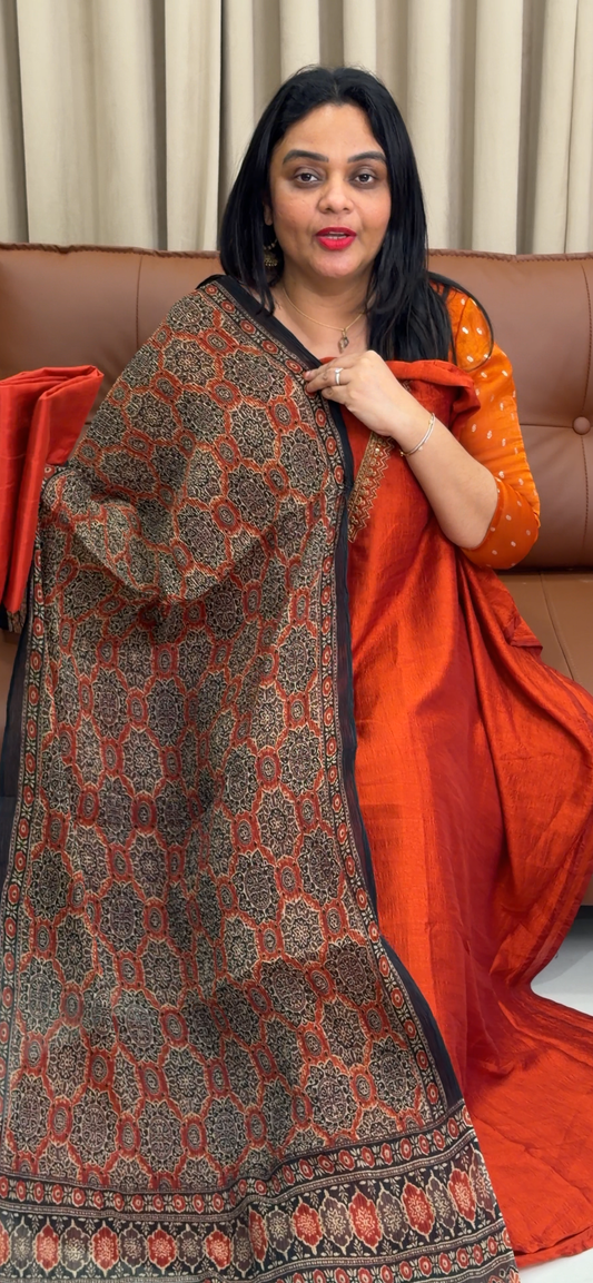 SEMI RAW SILK UNSTITCHED SALWAR SUITS - IHA 34178