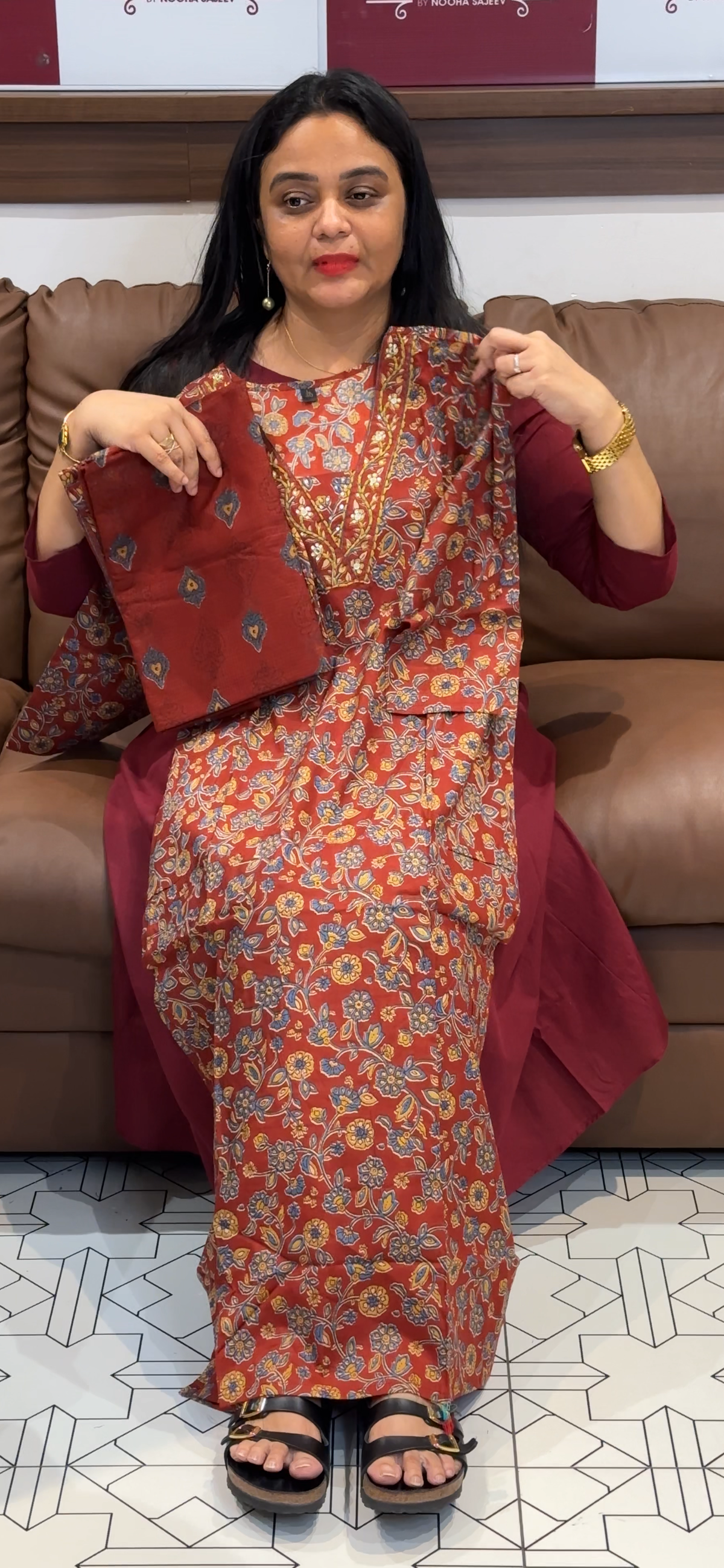 PRINTED TOP, BOTTOM AND DUPATTA - IHA 35511