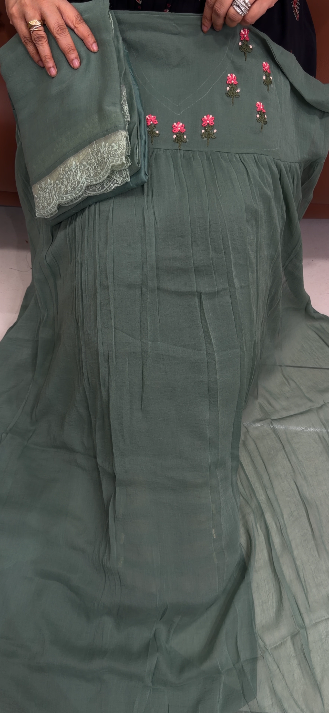 VISCOSE GEORGETTE UNSTITCHED SALWAR SUITS - IHA 34742