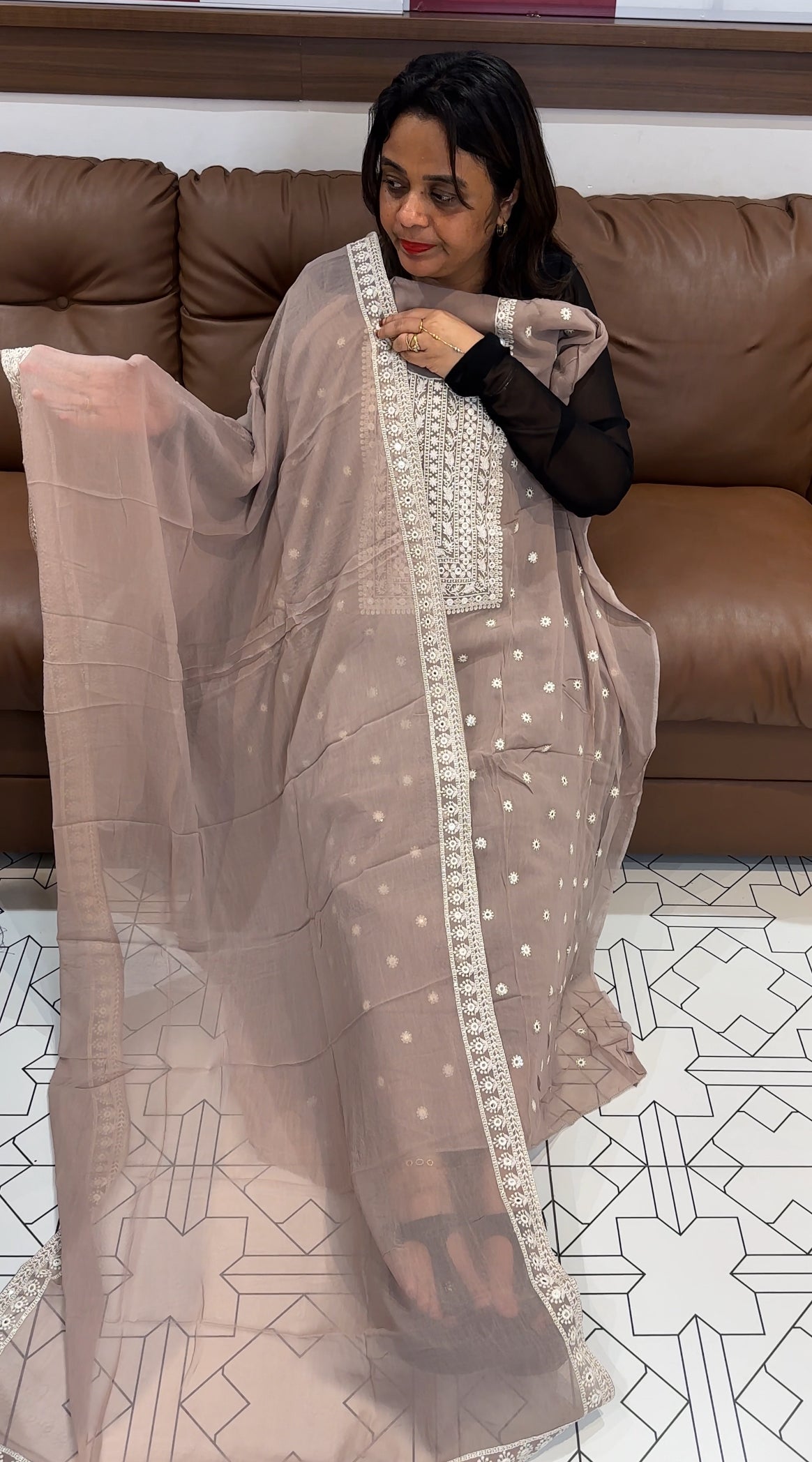 VISCOSE GEORGETTE UNSTITCHED SALWAR SUITS - IHA 24739