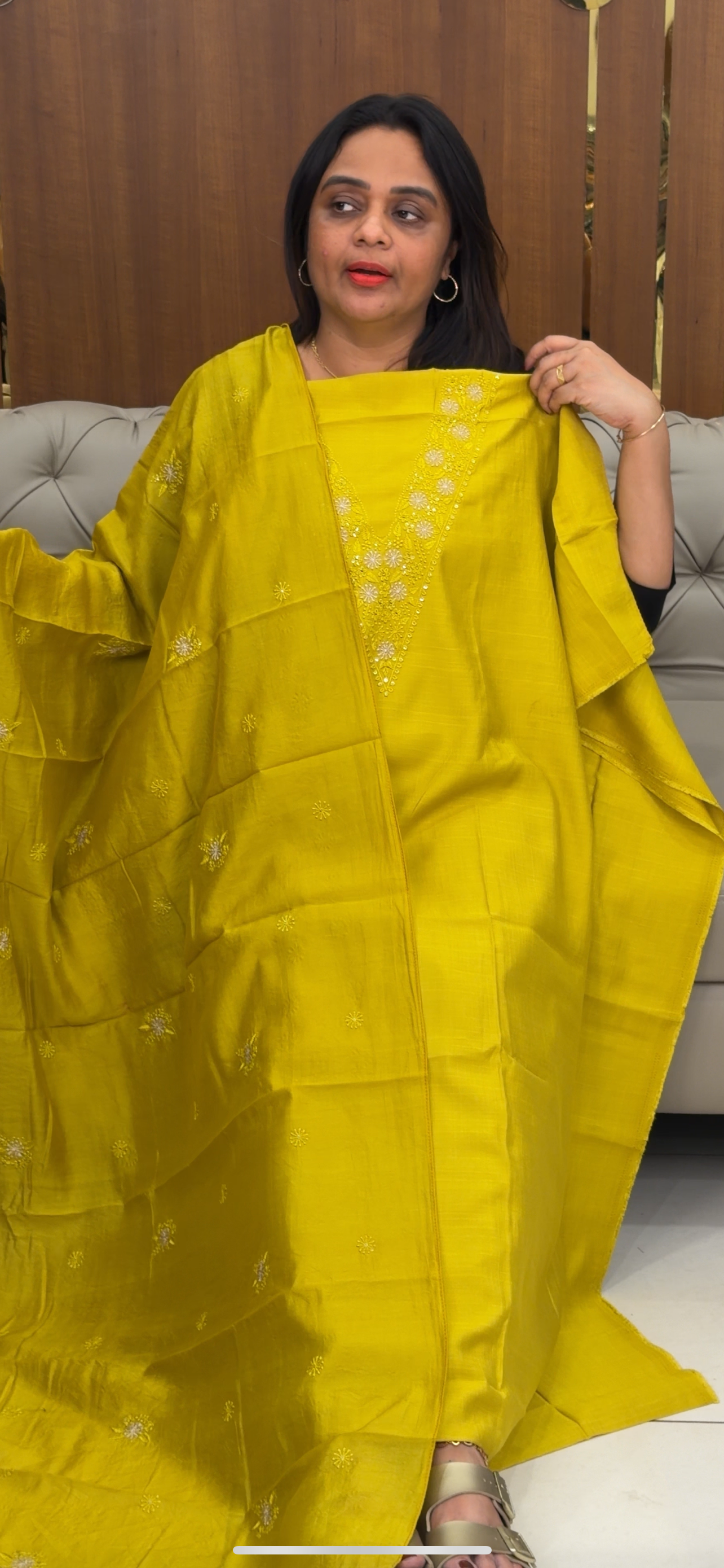 MUL CHANDERI UNSTITCHED SALWAR SUITS - IHA 29794