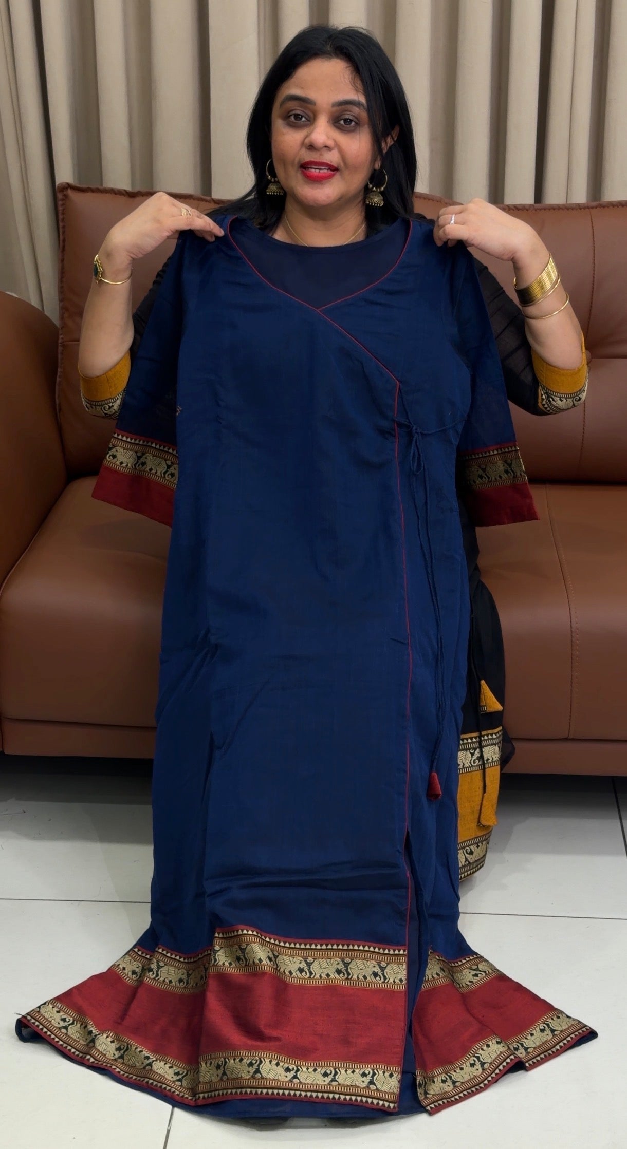 IHA'S IN-HOUSE HANDLOOM COTTON ALINE TOPS - IHA 34107