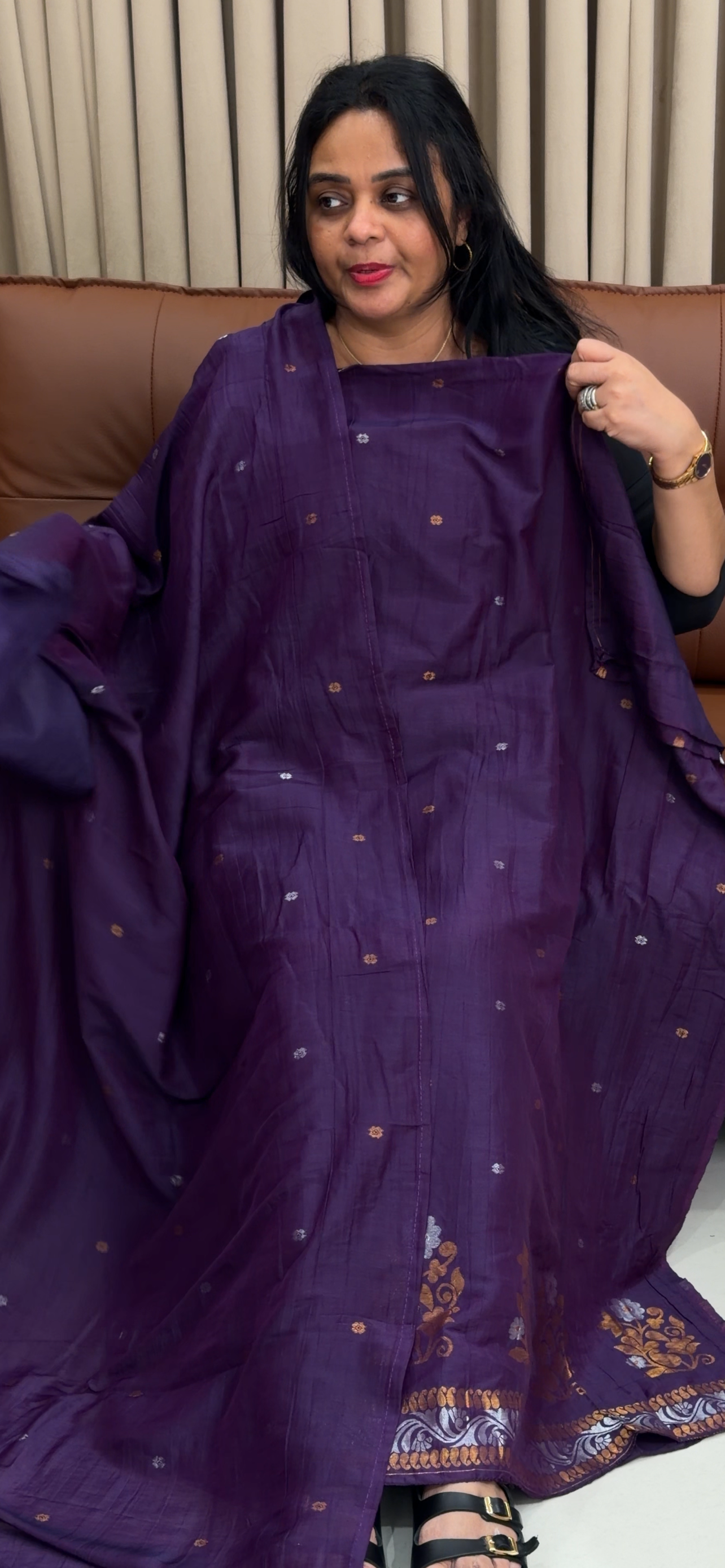 JAMDANI UNSTITCHED SALWAR SUITS - IHA 34599