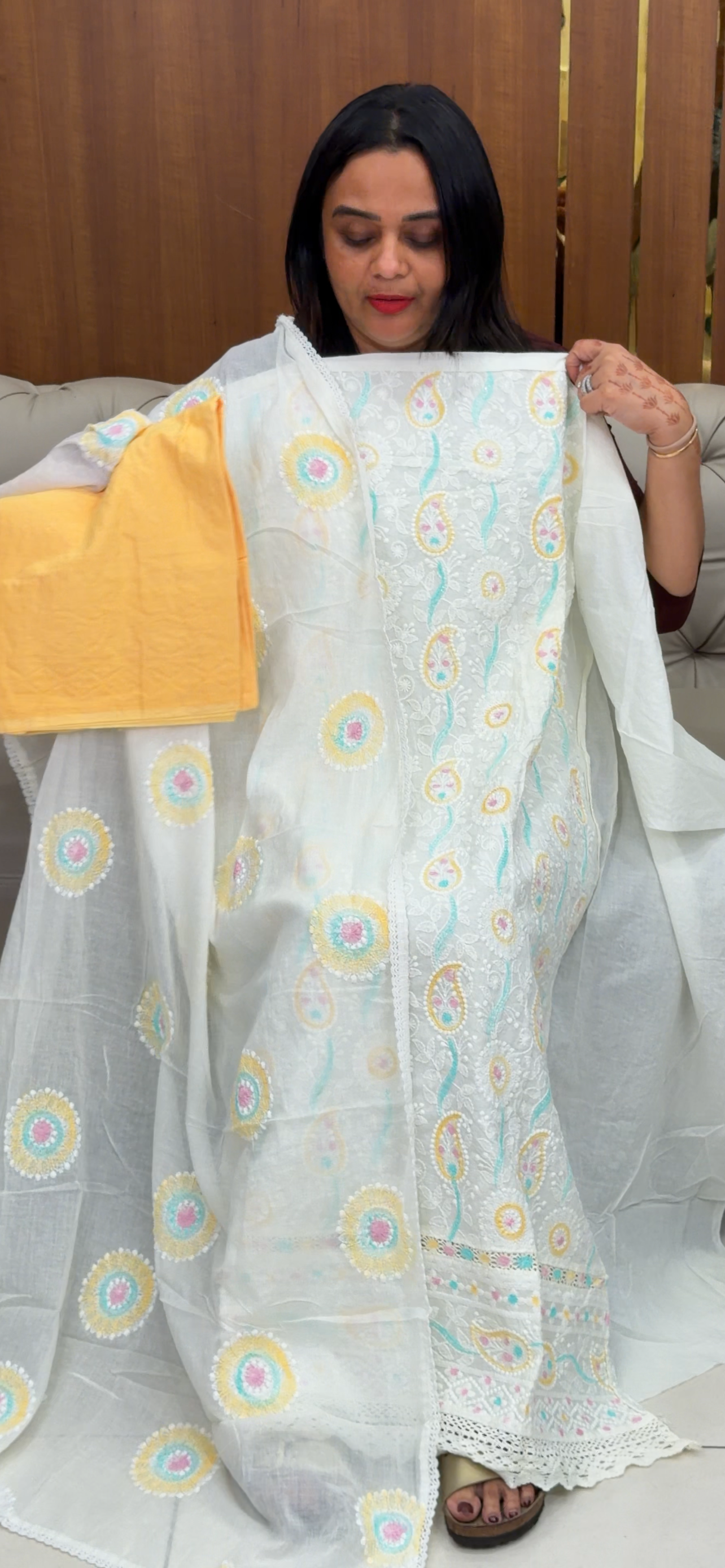 MUL COTTON UNSTITCHED SALWAR SUITS - IHA 31850