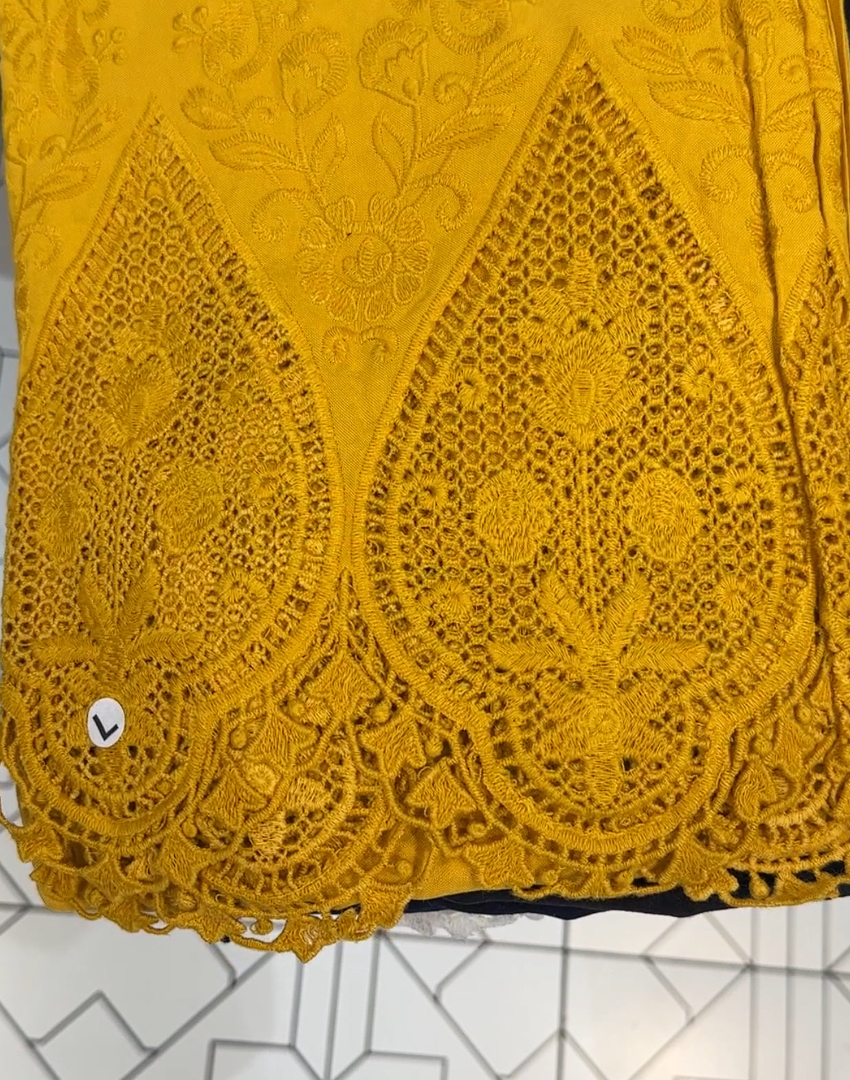 COTTON WORKED PALAZZO BOTTOM - IHA 15187