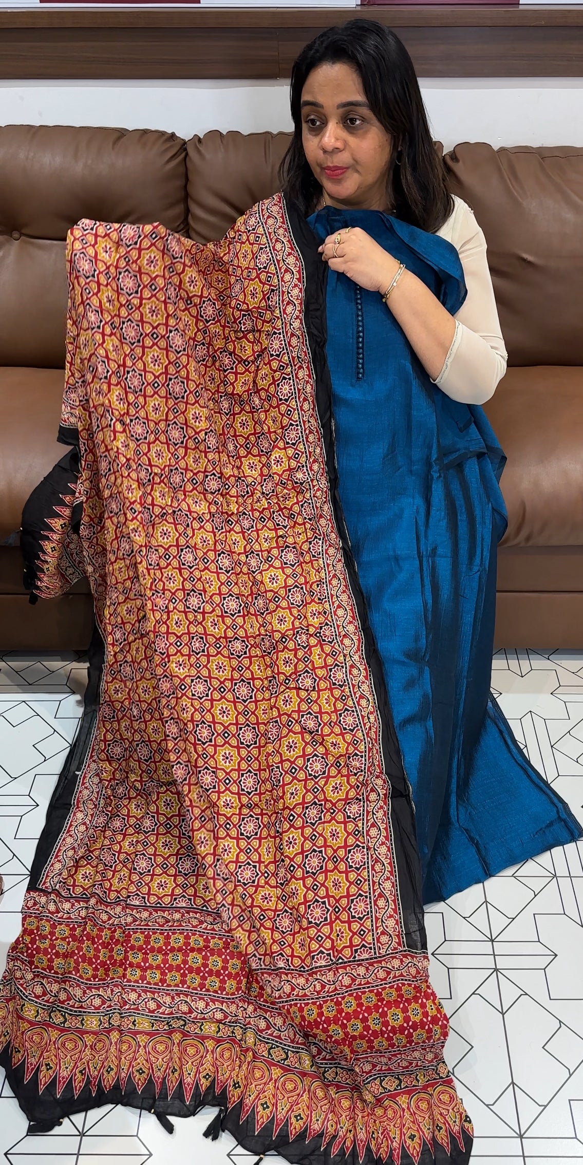 SEMI RAW SILK UNSTITCHED SALWAR SUITS - IHA 26720