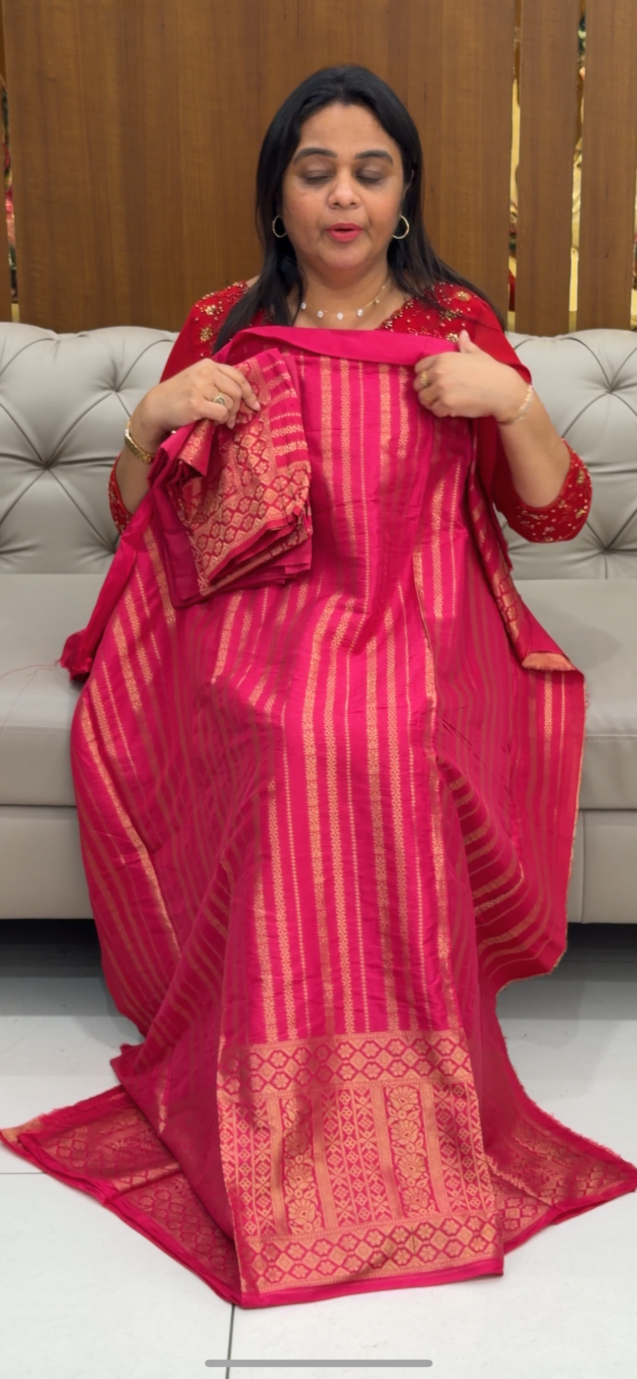 BANARASI UNSTITCHED SALWAR SUITS - IHA 28765