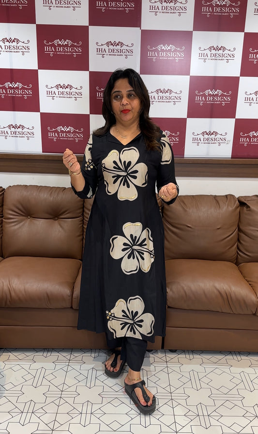 SEMI SILK CO-ORDS SETS - IHA 24730