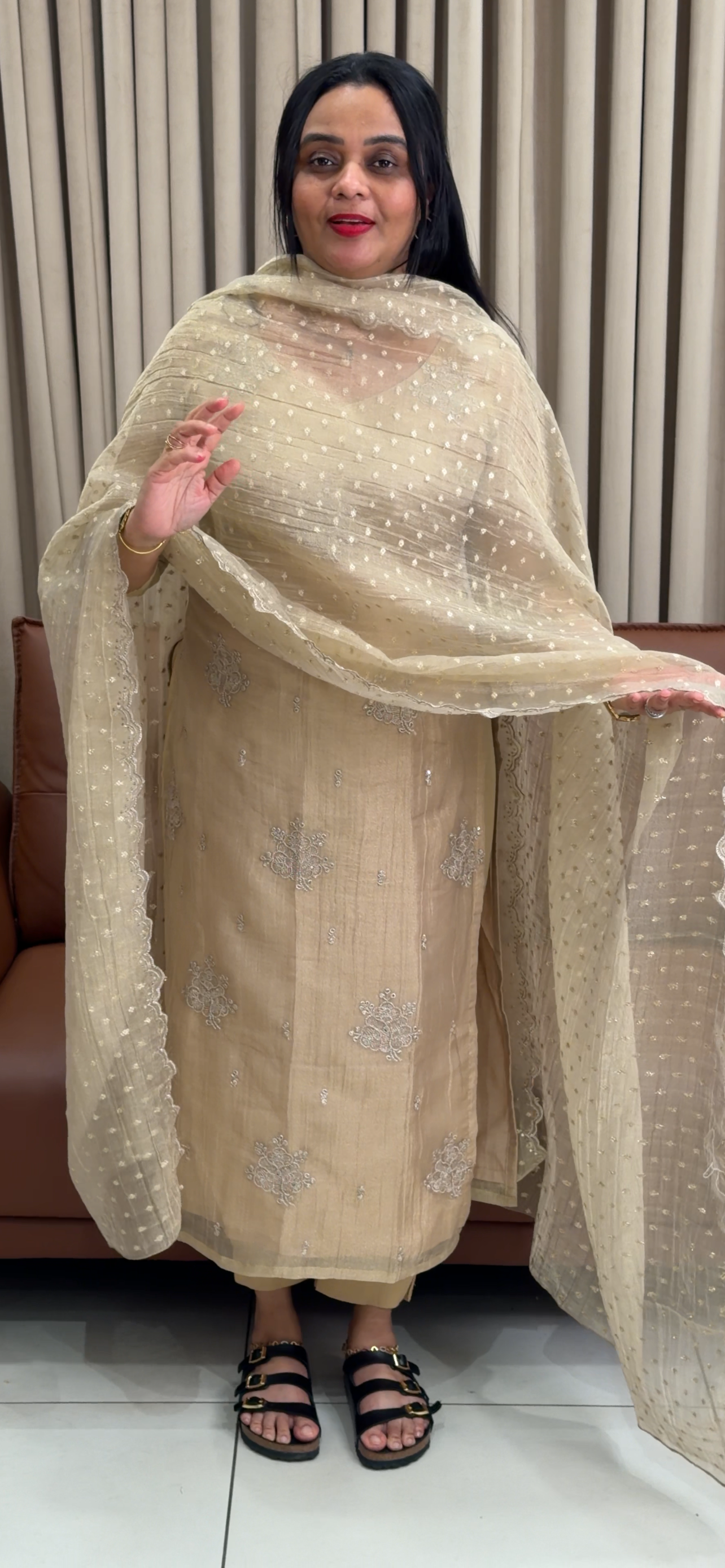 FORWARD TISSUE BANARASI UNSTITCHED SALWAR SUITS - IHA 34675