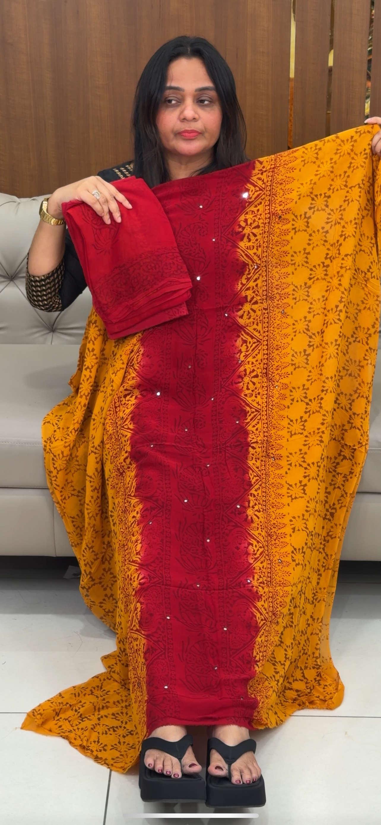 VISCOSE GEORGETTE UNSTITCHED SALWAR SUITS - IHA 29264