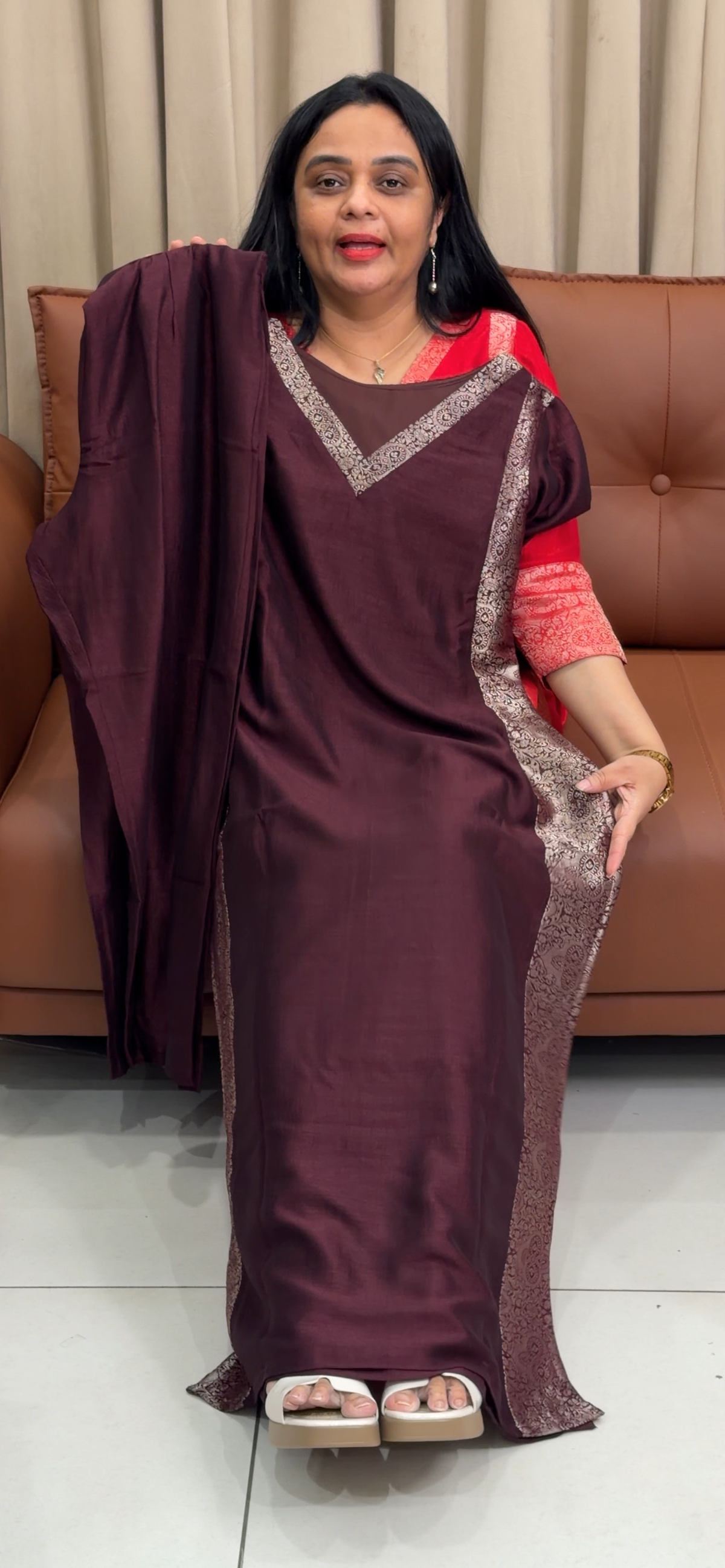 IHA'S IN-HOUSE SEMI SILK CO-ORDS SETS - IHA 35448