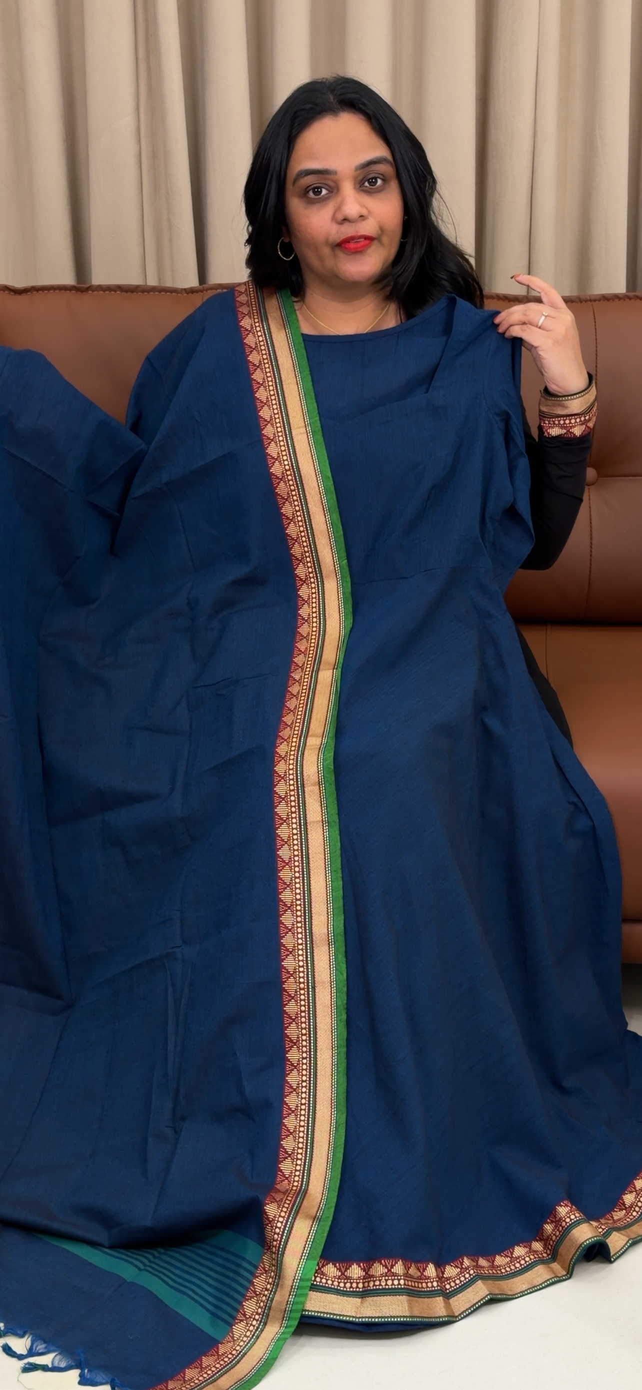 IHA'S IN-HOUSE HANDLOOM COTTON TOP AND DUPATTA - IHA 33332