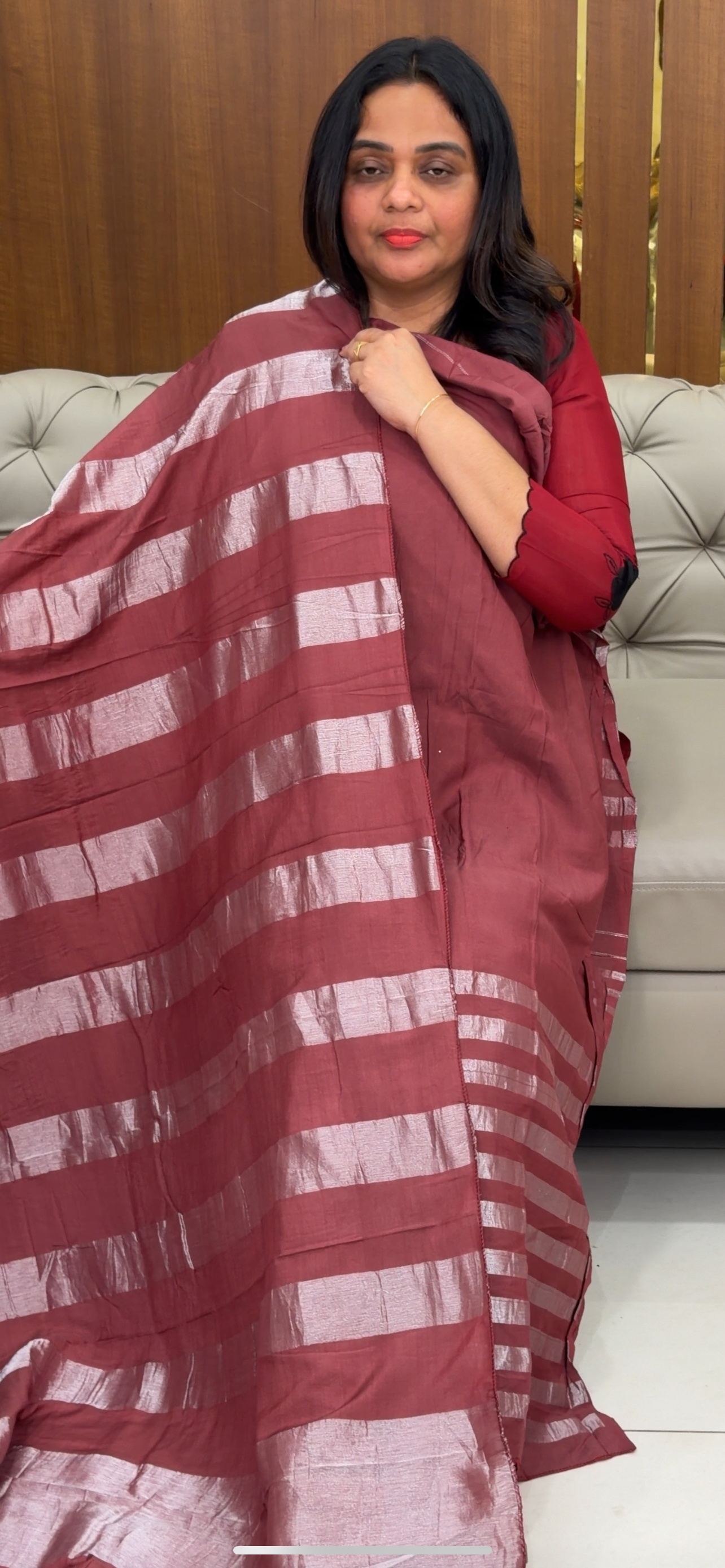 MUL CHANDERI UNSTITCHED SALWAR SUITS - IHA 29856