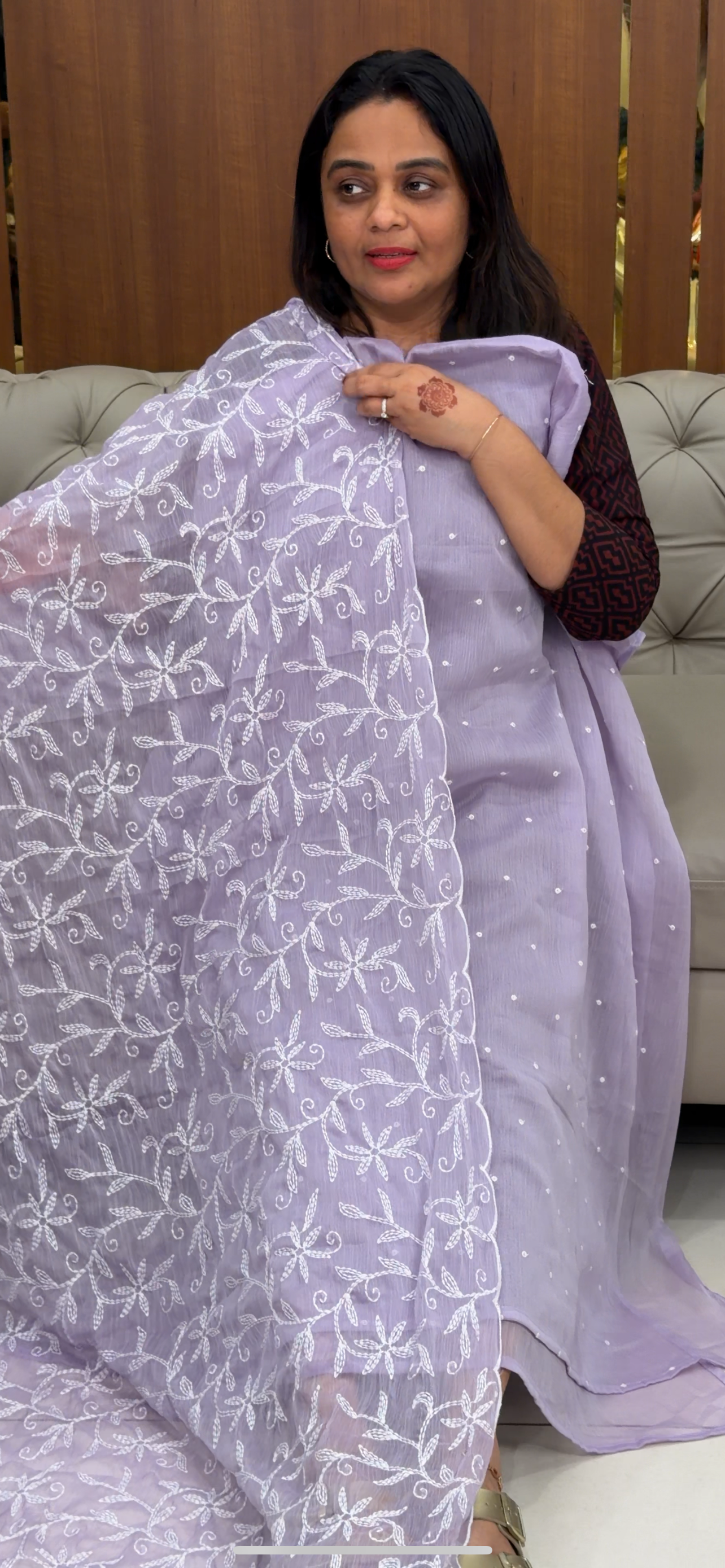 CHIFFON UNSTITCHED SALWAR SUITS - IHA 30183