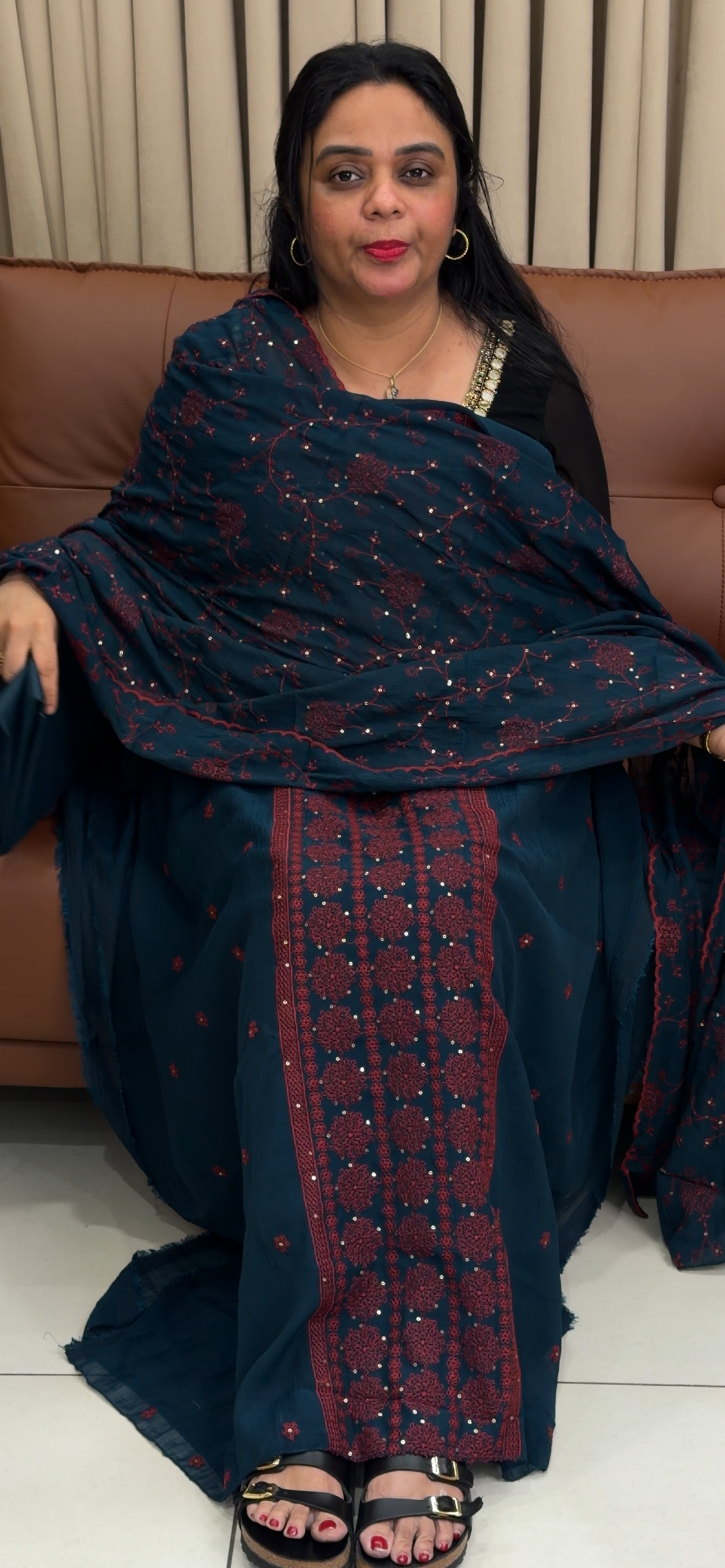 MUL CRUSHED UNSTITCHED SALWAR SUITS - IHA 34626