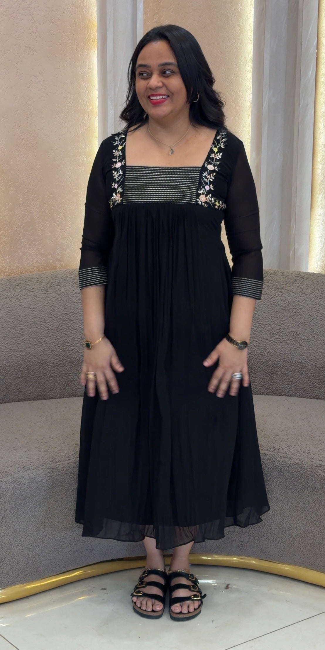 IHA'S IN-HOUSE GEORGETTE ALINE TOPS - IHA 35144