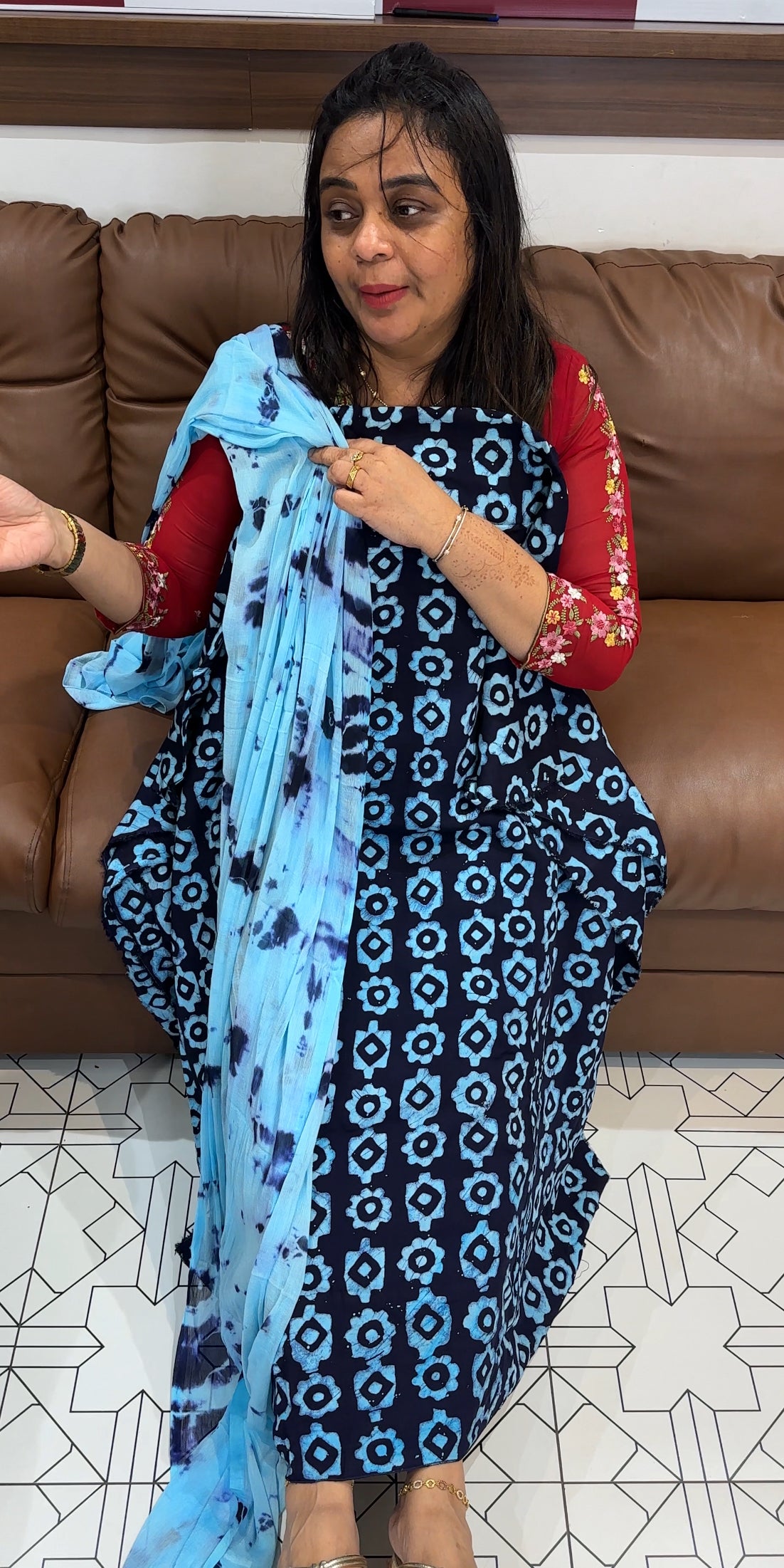 PRINTED RAYON UNSTITCHED SALWAR SUITS - IHA 27765