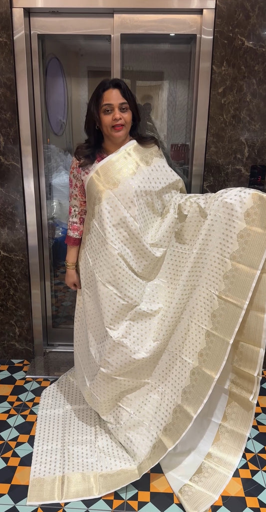 SILK BROCADE SAREES - IHA 24718
