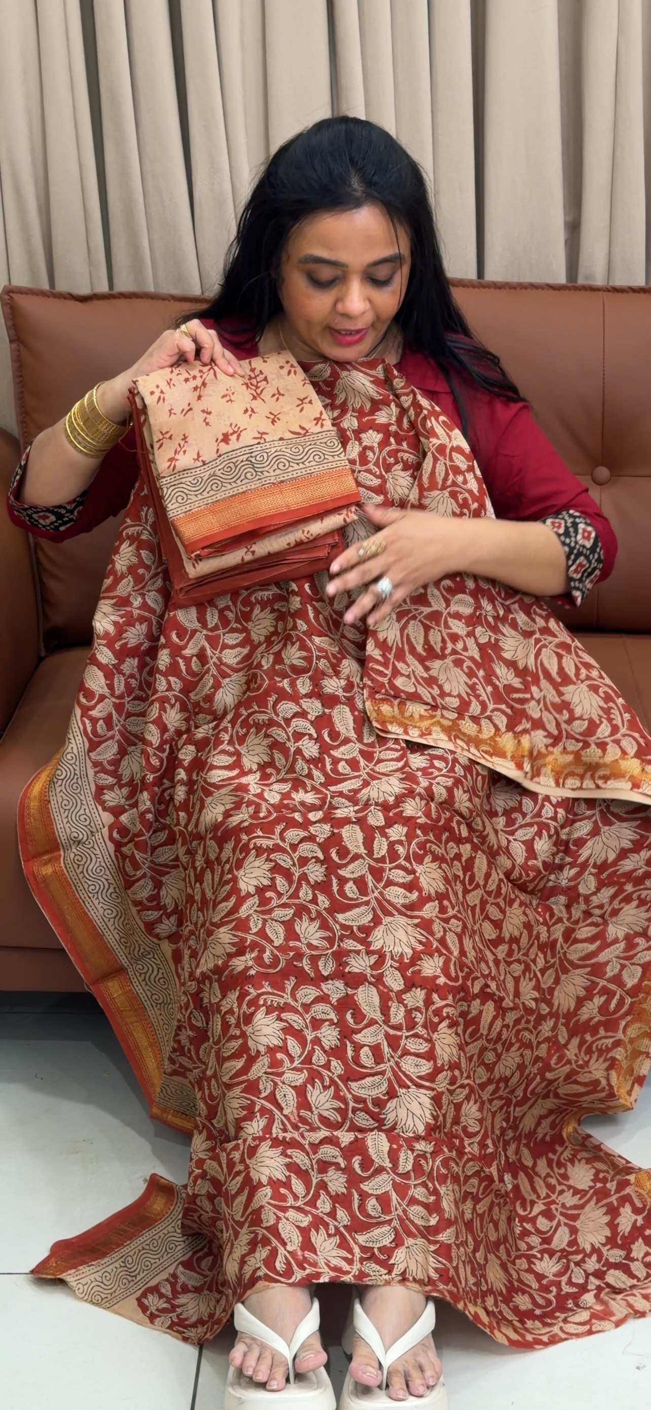 MAHESWARI SILK UNSTITCHED SALWAR SUITS - IHA 34960