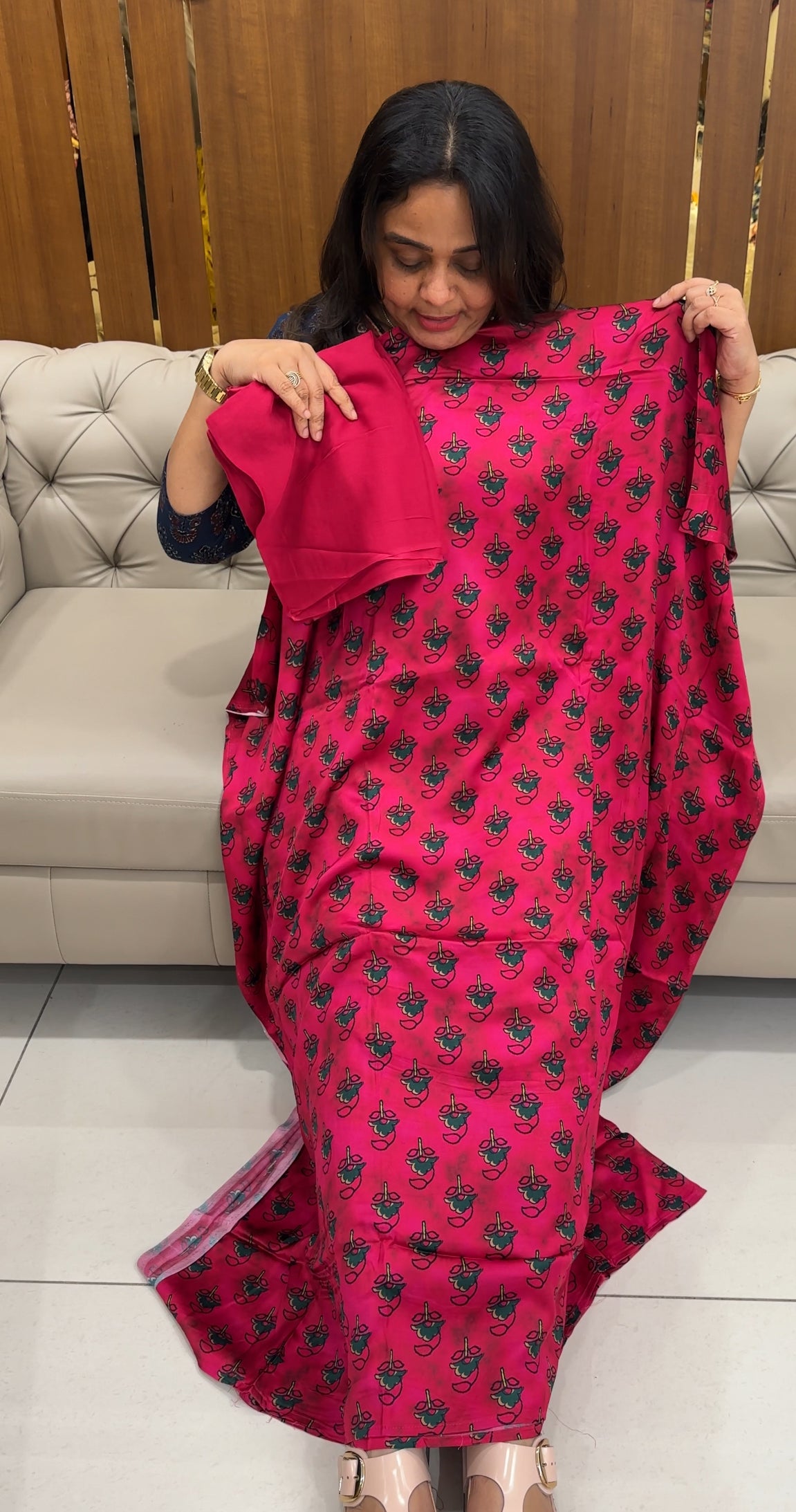 SEMI MODAL UNSTITCHED SALWAR SUITS - IHA 26910