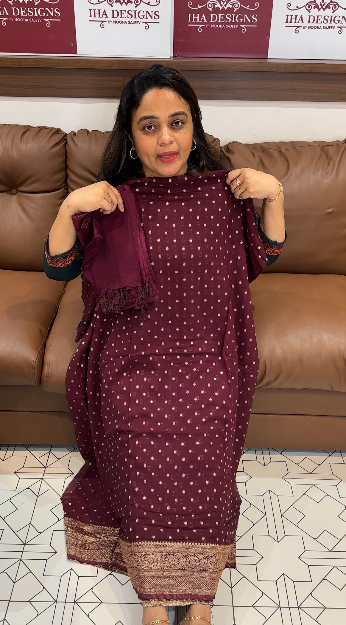 BANARASI UNSTITCHED SALWAR SUITS - IHA 26270