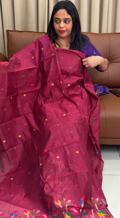 JAMDANI UNSTITCHED SALWAR SUITS - IHA 33978