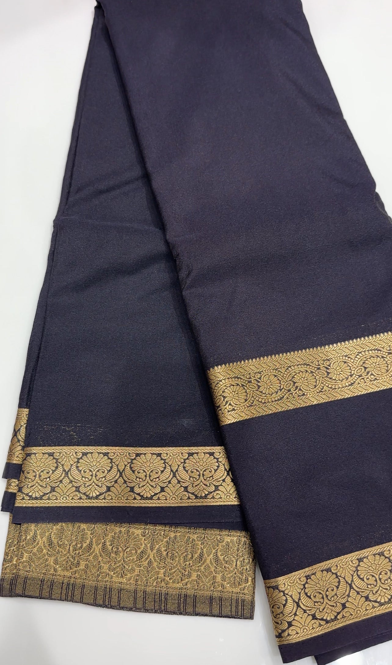 SEMI CRAPE SAREES - IHA 27244