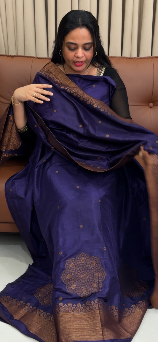 SEMI BANARASI UNSTITCHED SALWAR SUITS - IHA 34629