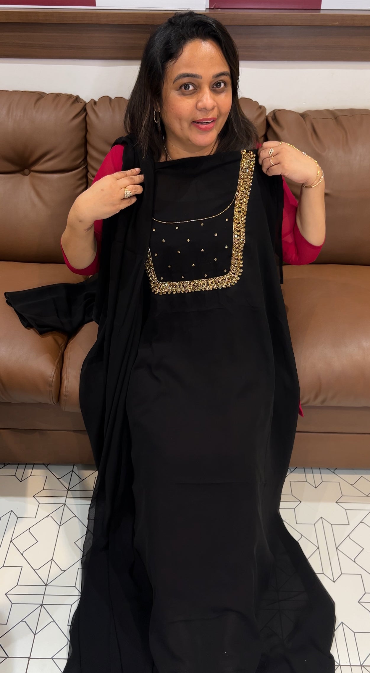 IHA'S IN-HOUSE HAND WORKED UNSTITCHED SALWAR SUITS - IHA 27672