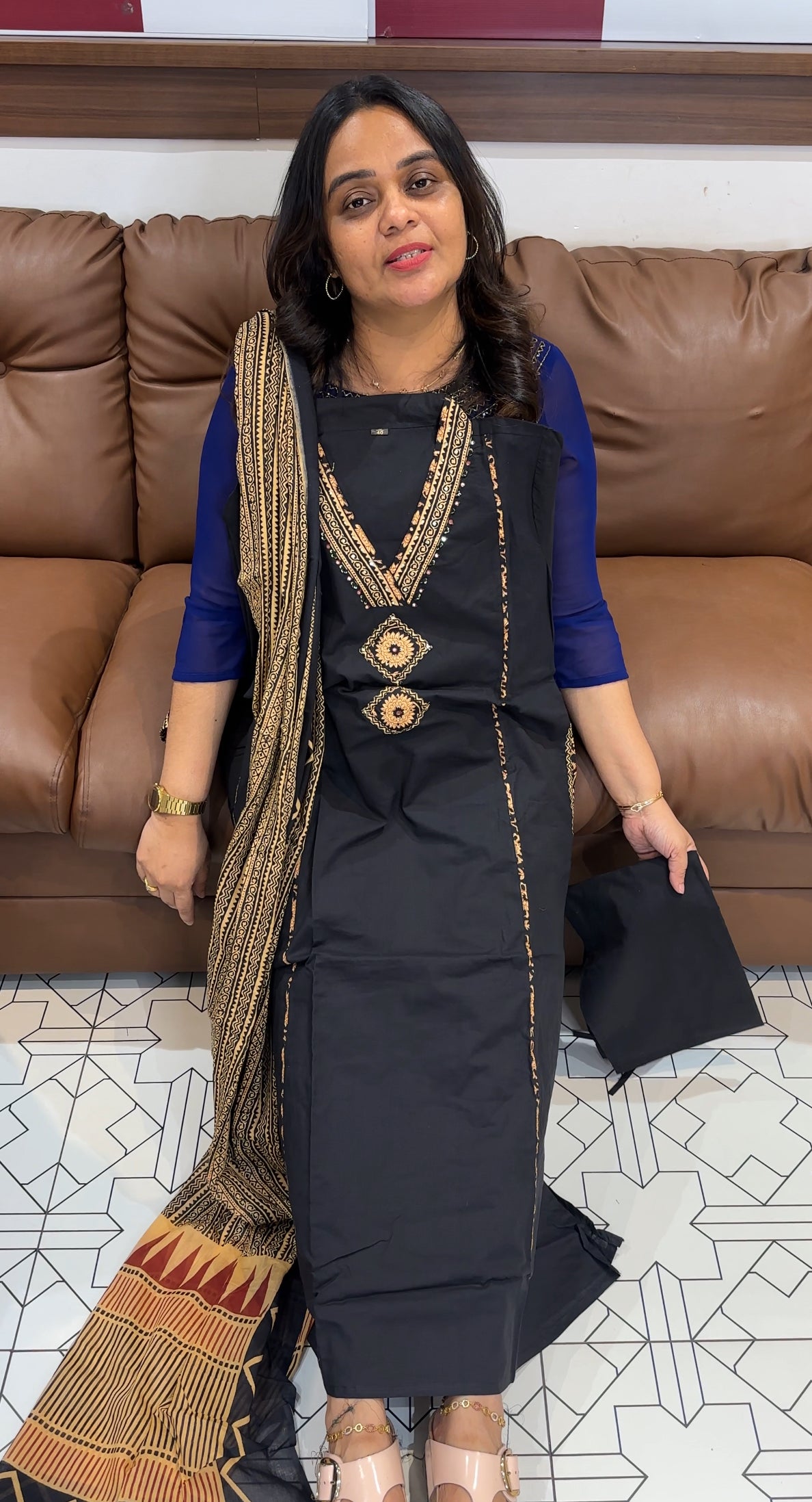 COTTON TOP, BOTTOM AND DUPATTA - IHA 28062