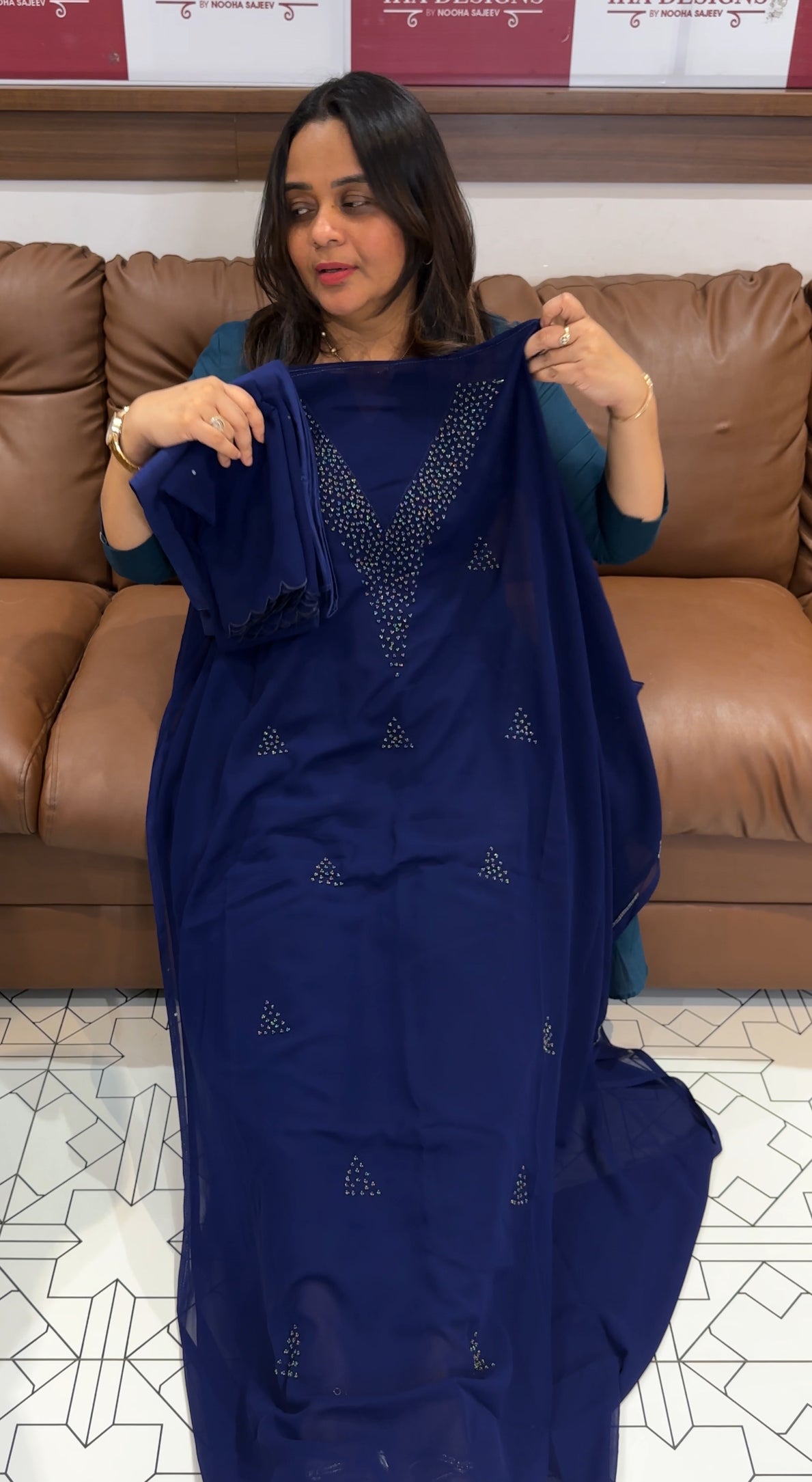 FAUX GEORGETTE UNSTITCHED SALWAR SUITS - IHA 27202