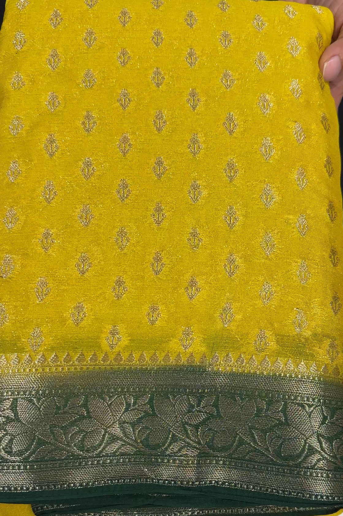 SEMI BANARASI SILK SAREE - IHA 17855