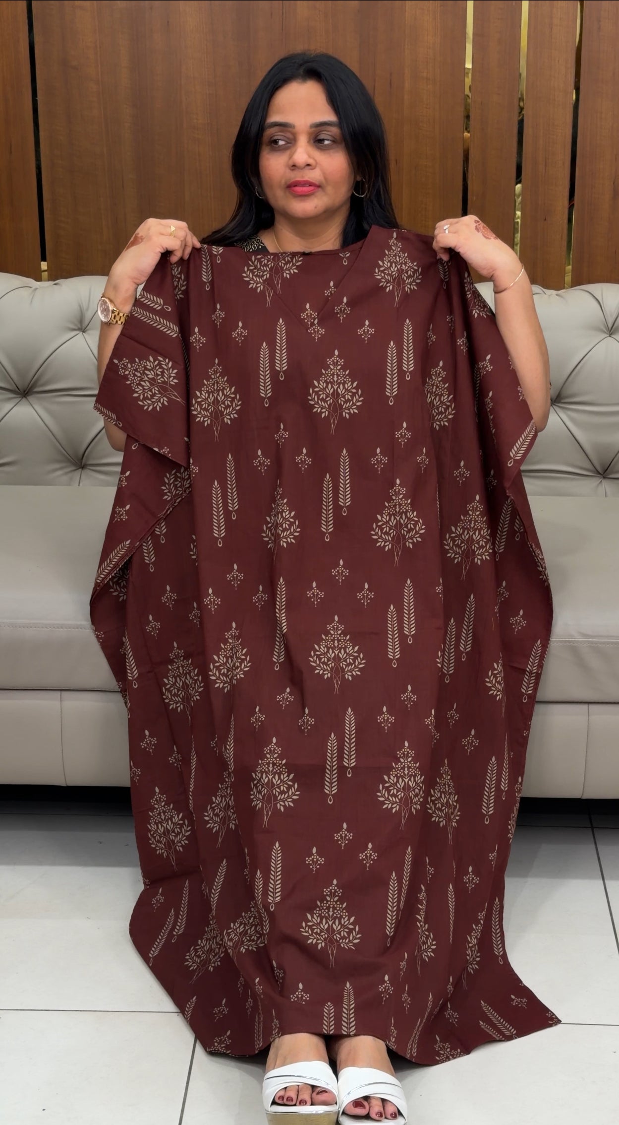 PRINTED SHORT KAFTAN TOPS - IHA 30673