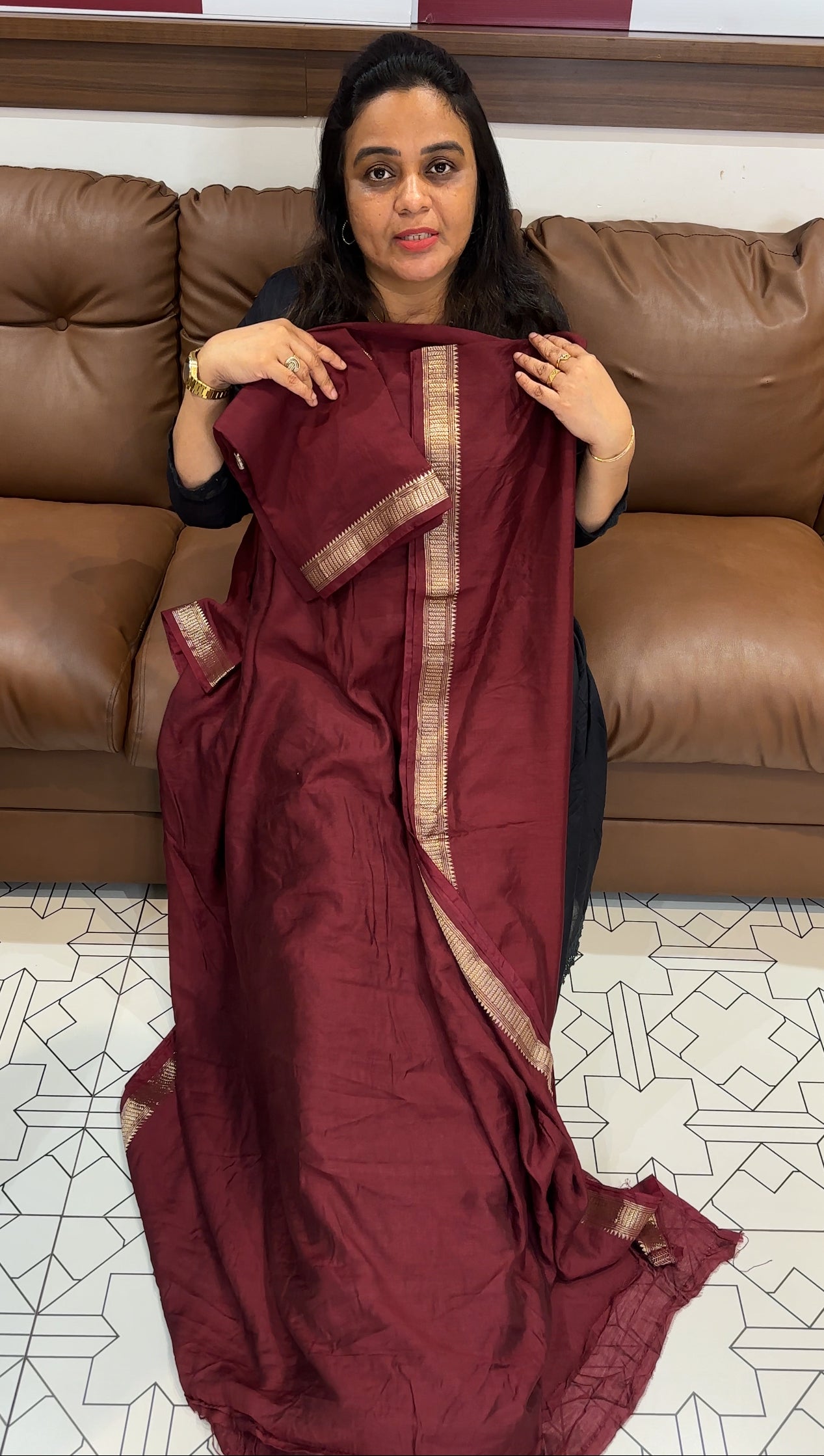 MALAI CHANDERI UNSTITCHED SALWAR SUITS - IHA 27939