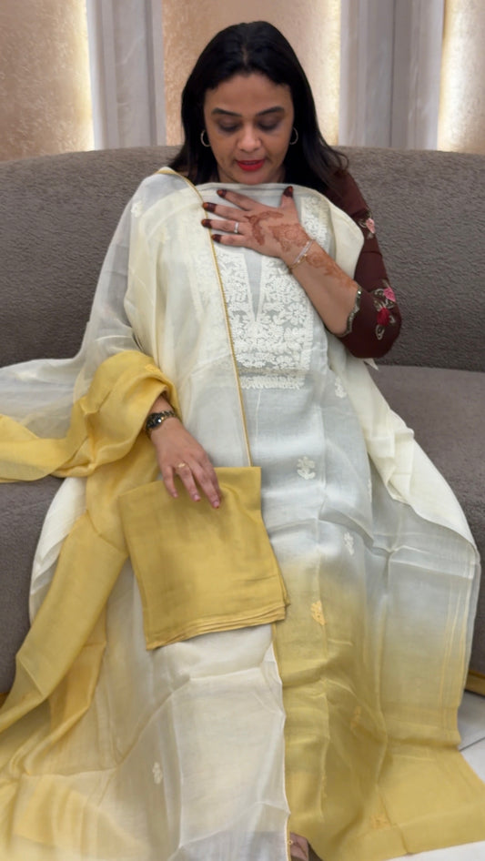 MUL CHANDERI UNSTITCHED SALWAR SUITS - IHA 32945